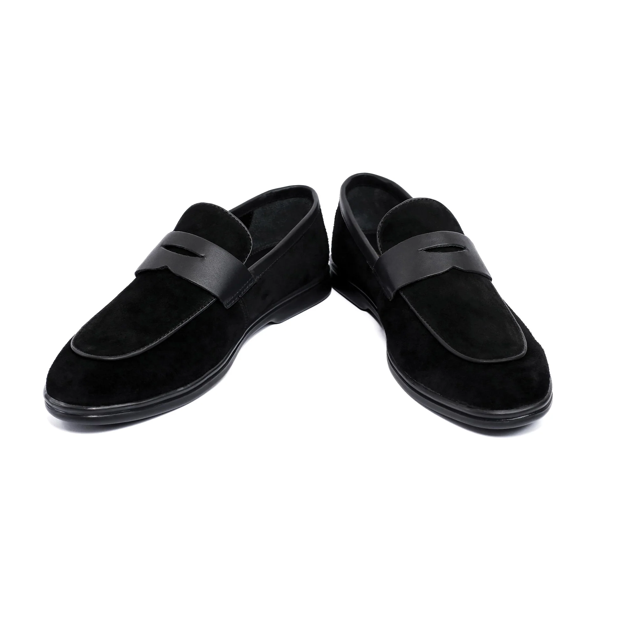 BLACK SUEDE LEATHER LOAFERS - Image 6