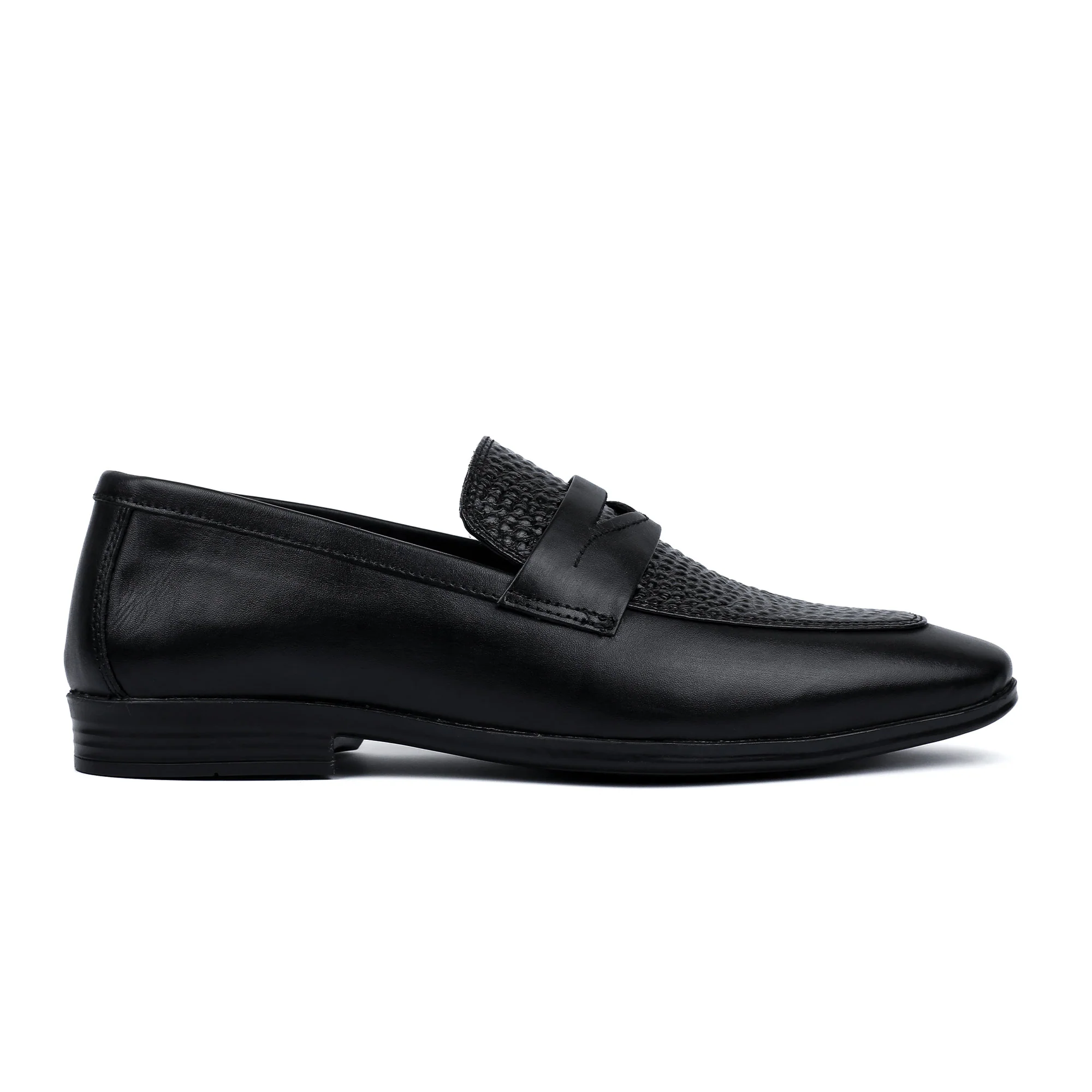 BLACK SPLIT LEATHER SHOES - Image 4