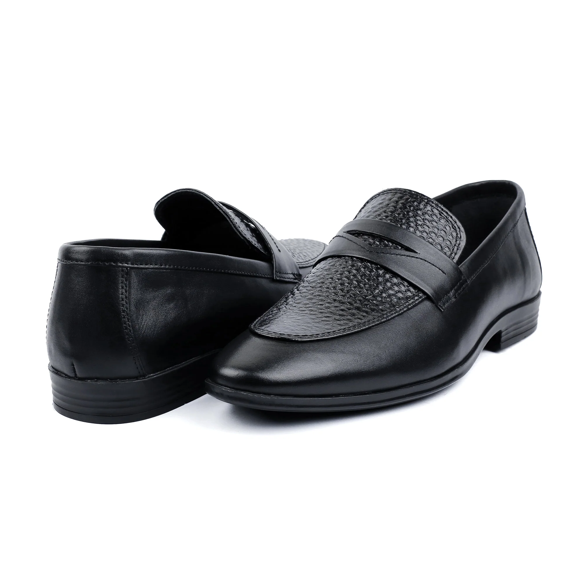 BLACK SPLIT LEATHER SHOES - Image 5