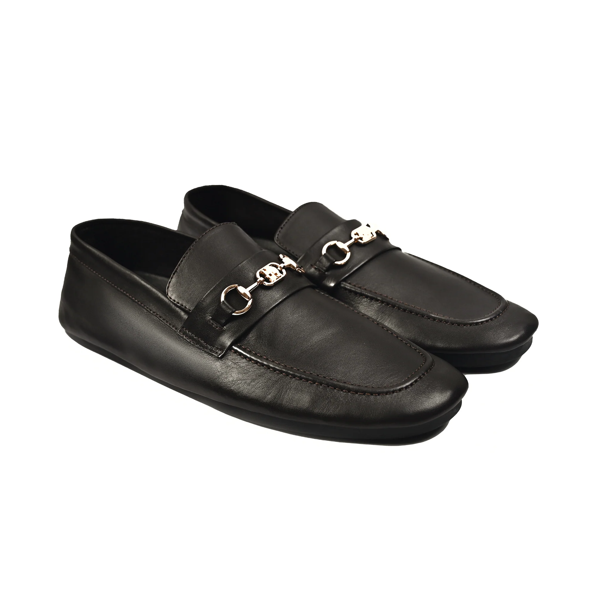 COFFEE SOFT LEATHER SHOES
