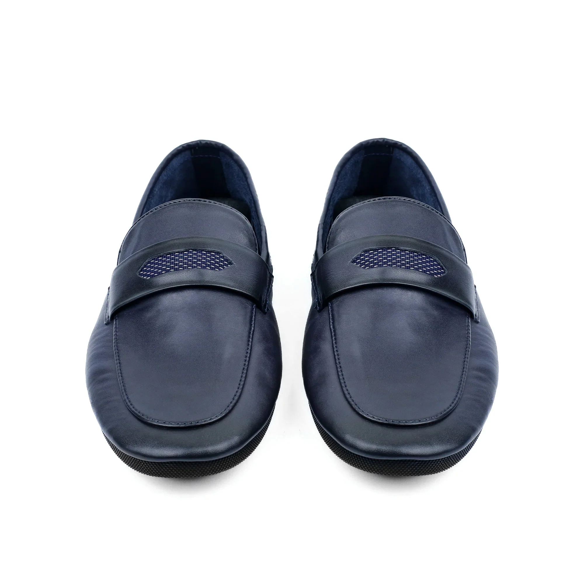 NAVY SOFT LEATHER SHOES - Image 3
