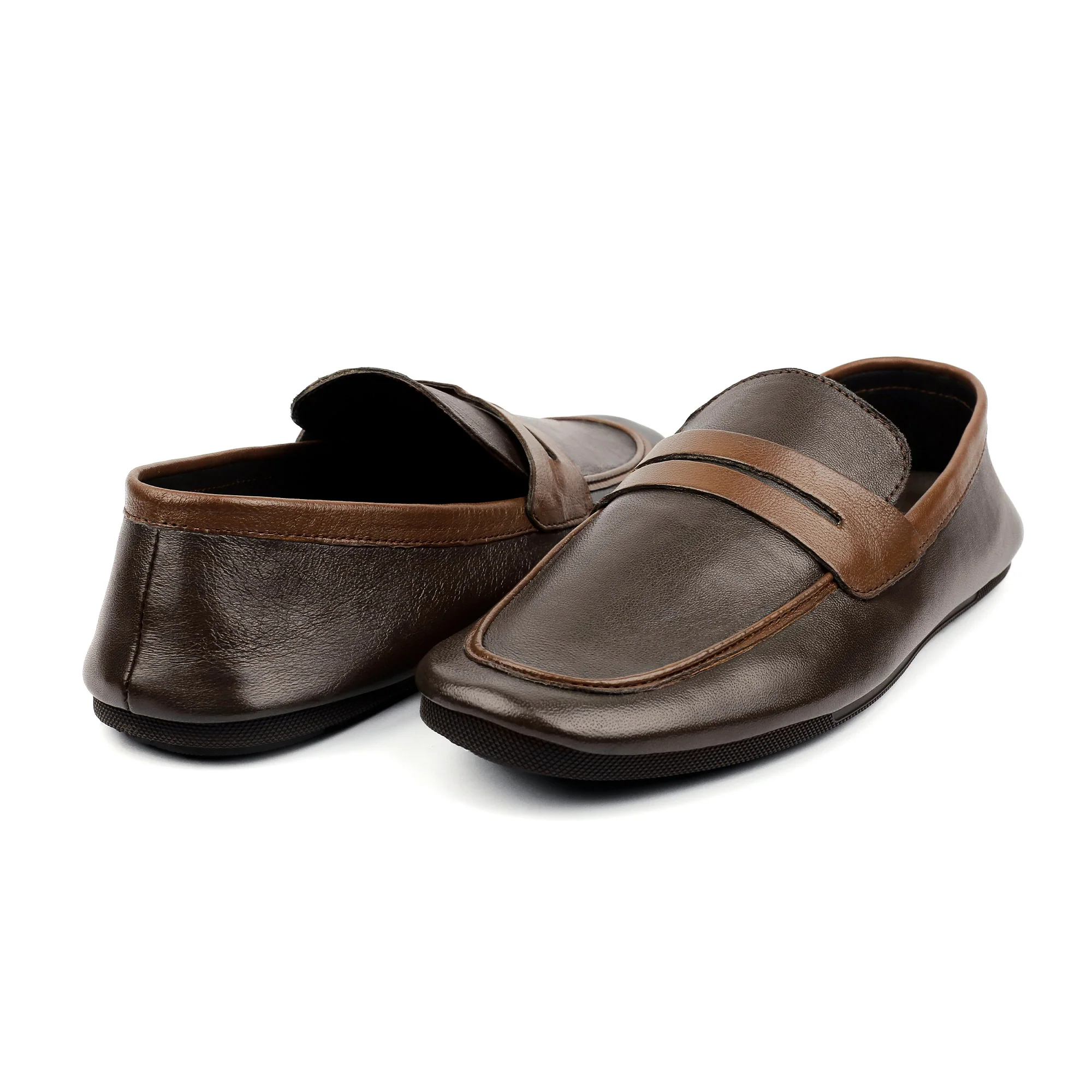 SHEEP LEATHER CONTRAST TIE SHOE - Image 5