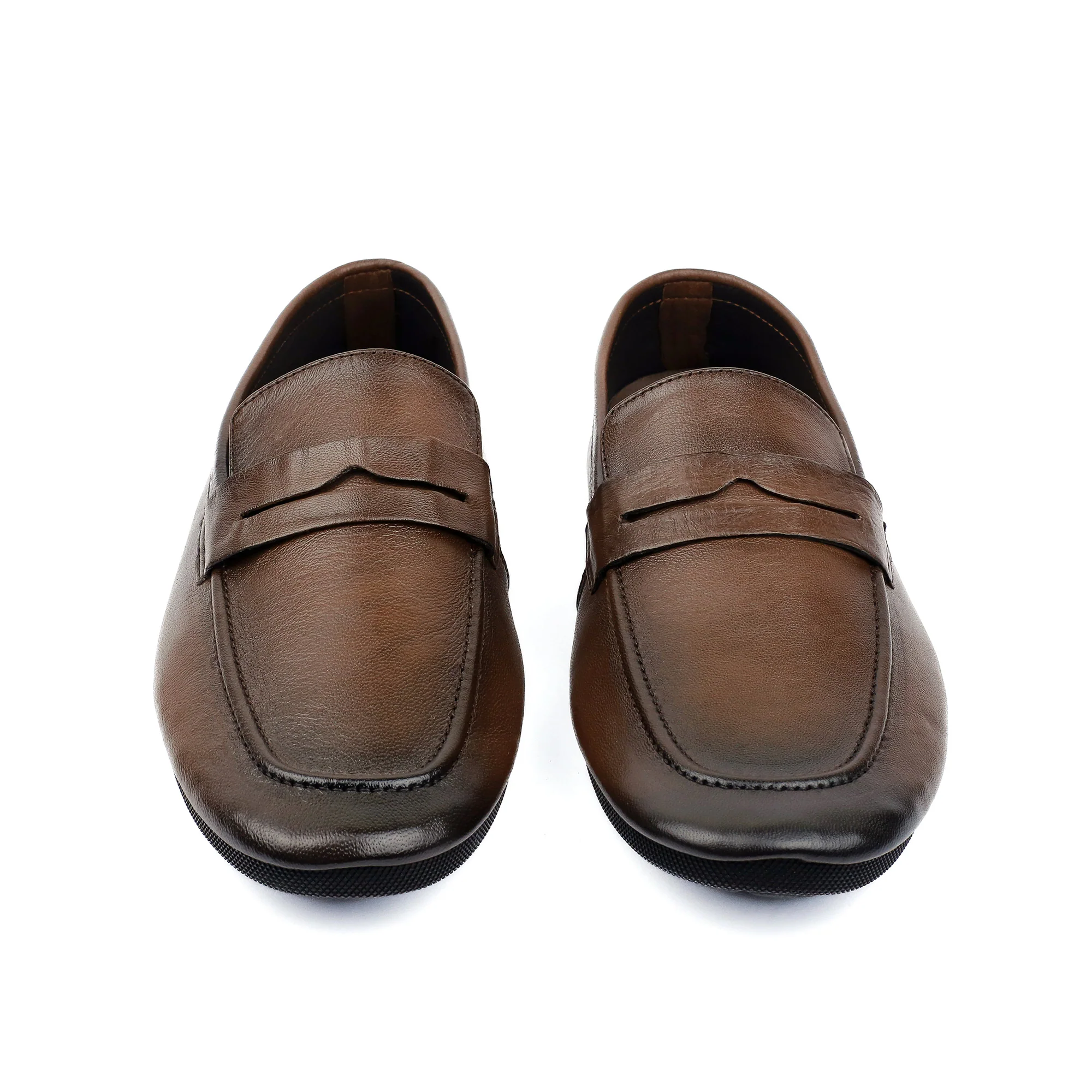 BROWN LEATHER FLEXIBLE SHOES - Image 3