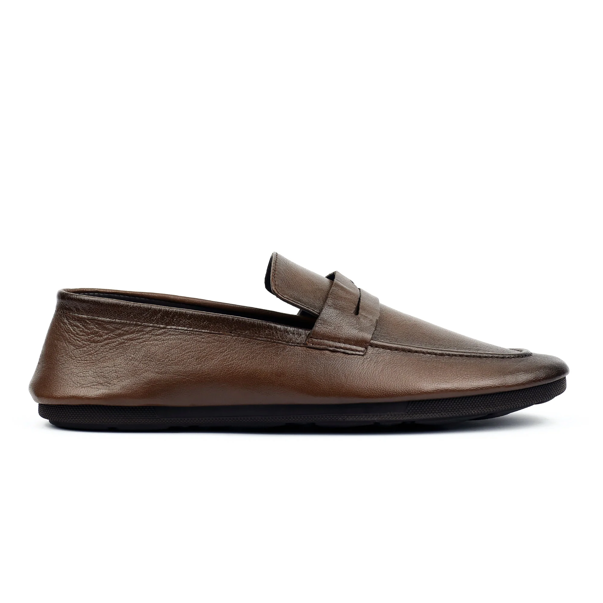 BROWN LEATHER FLEXIBLE SHOES - Image 4