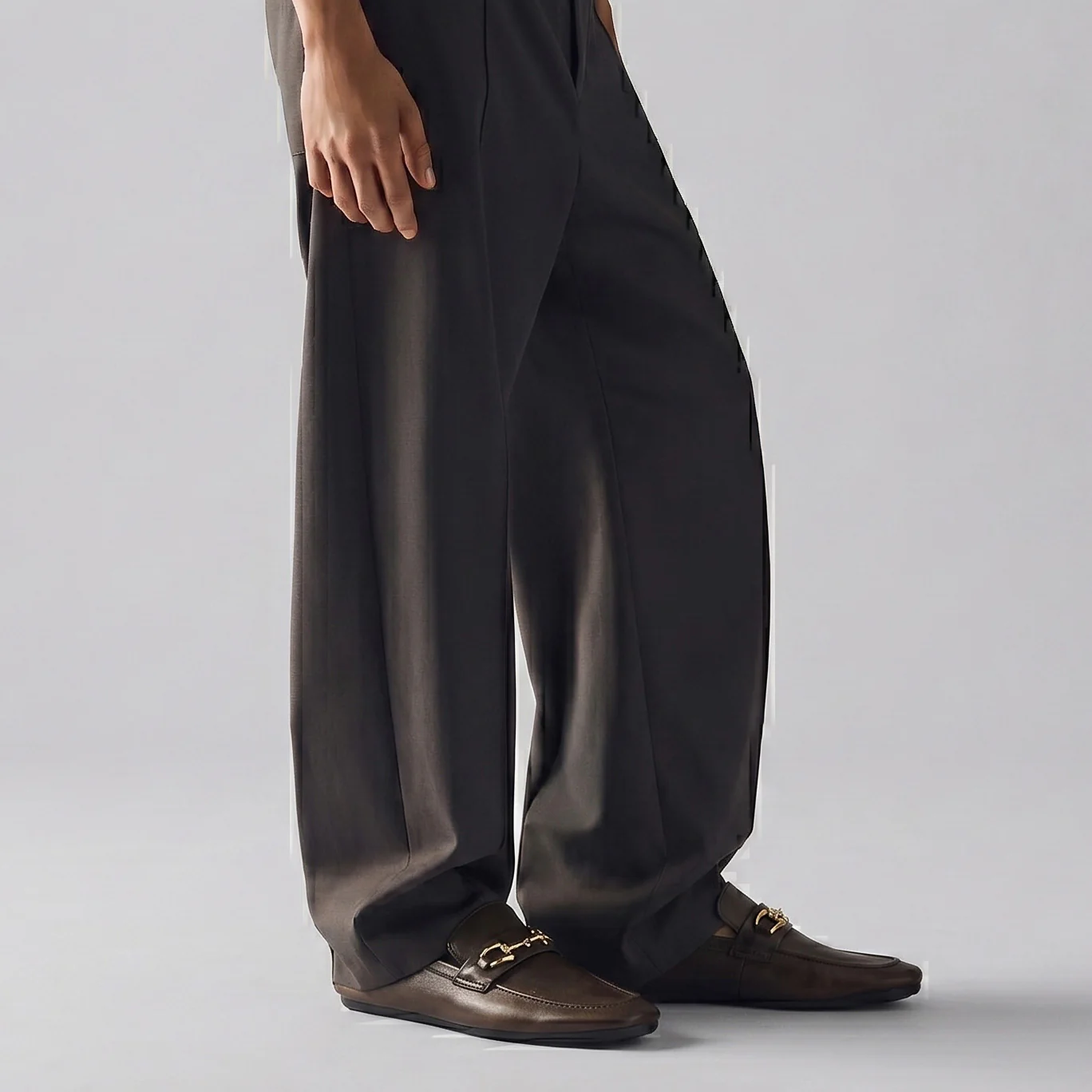 BROWN SOFT LEATHER LOAFER - Image 2
