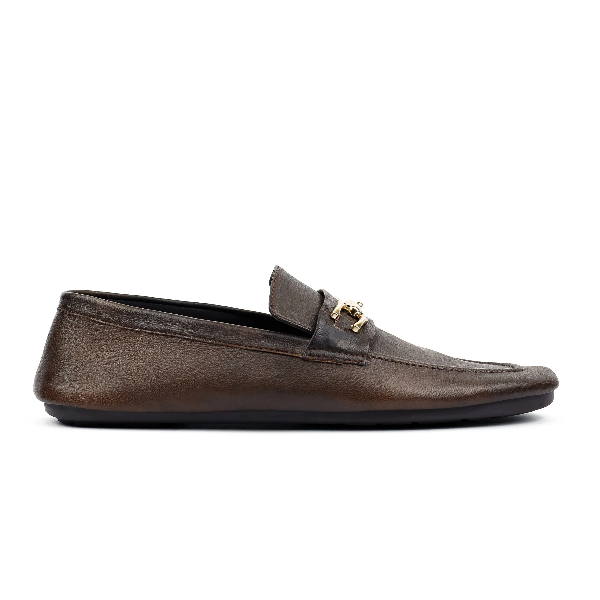 BROWN SOFT LEATHER LOAFER - Image 4