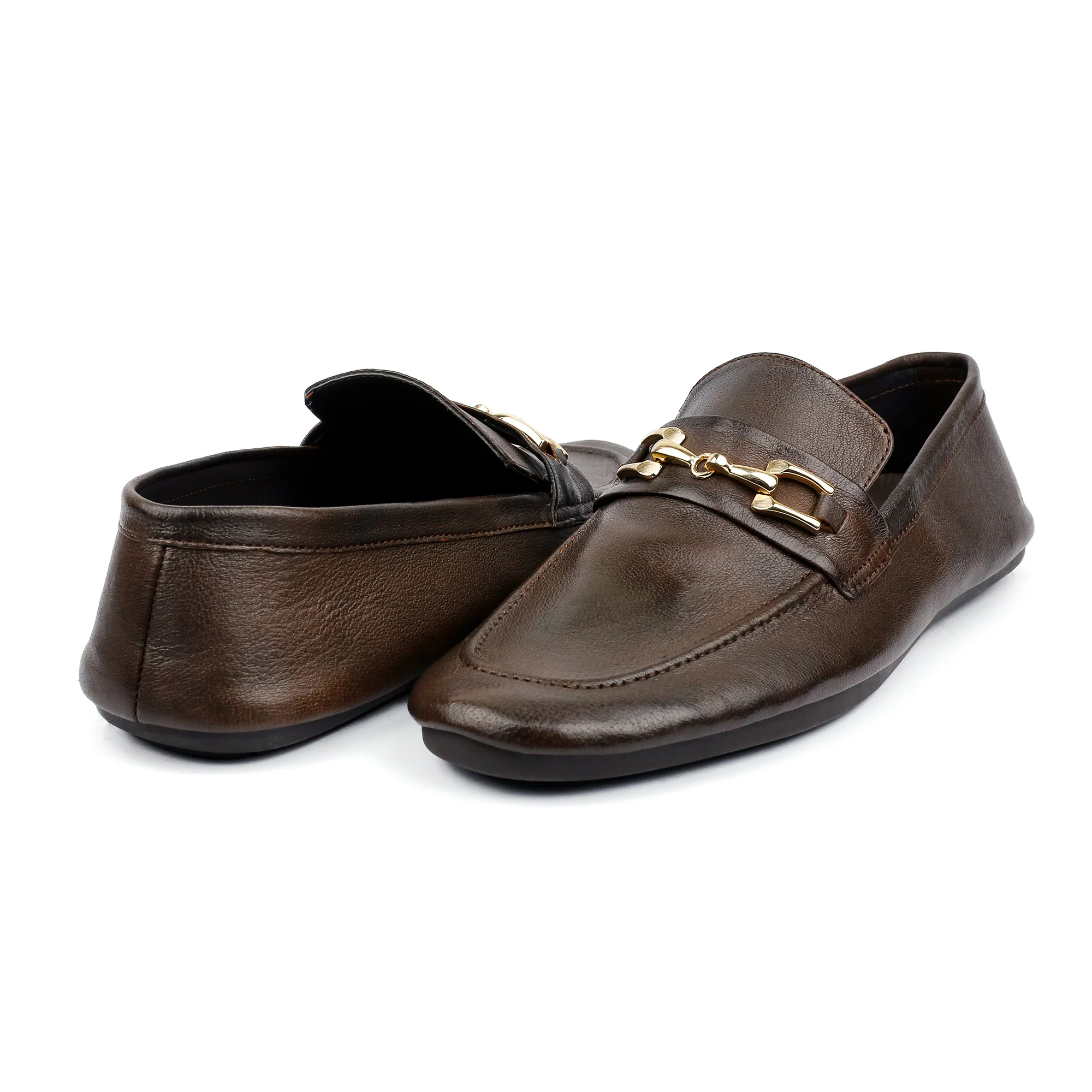 BROWN SOFT LEATHER LOAFER - Image 5