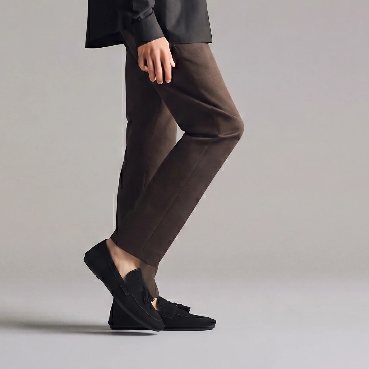 BLACK SUEDE TASSEL LOAFER - Image 2