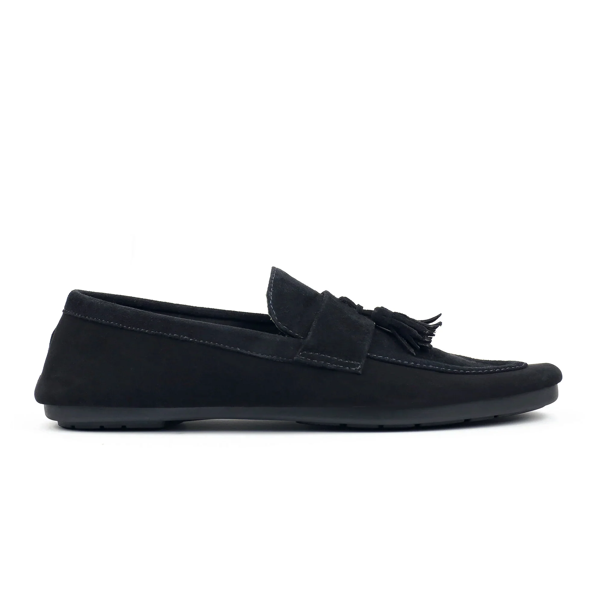 BLACK SUEDE TASSEL LOAFER - Image 4