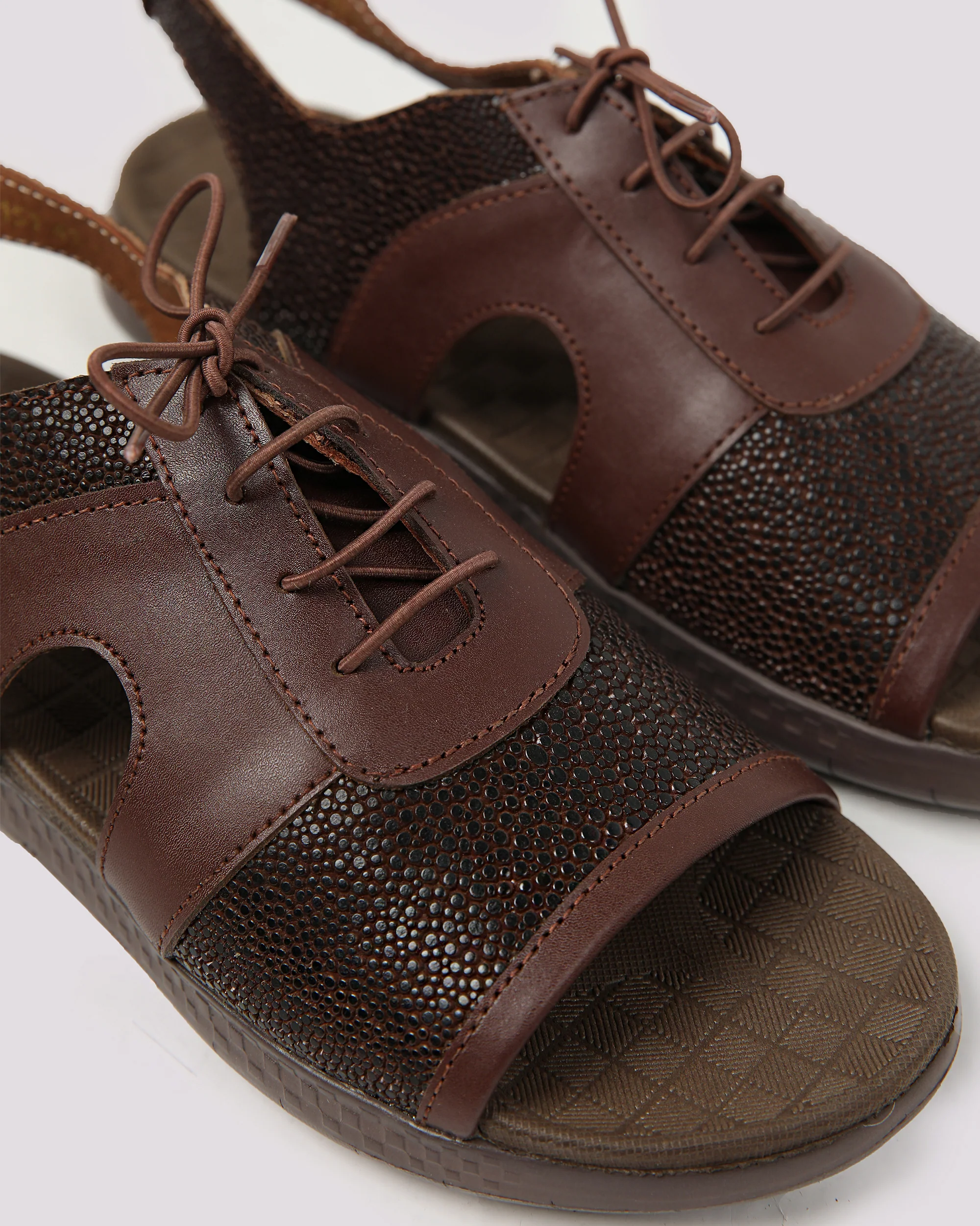 Lace Up Leather Sandal - Image 4