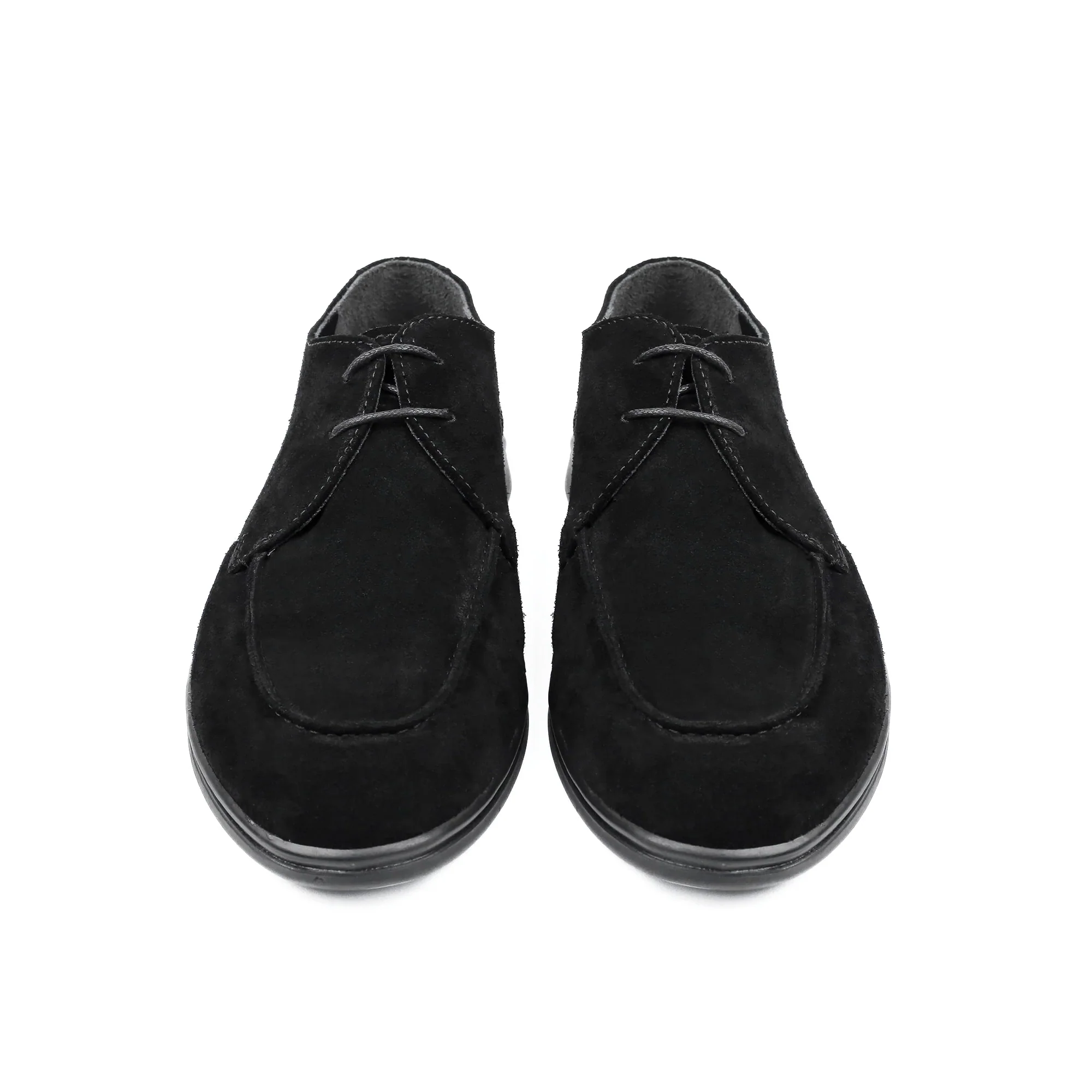 BLACK SUEDE LACE UP SHOES - Image 3
