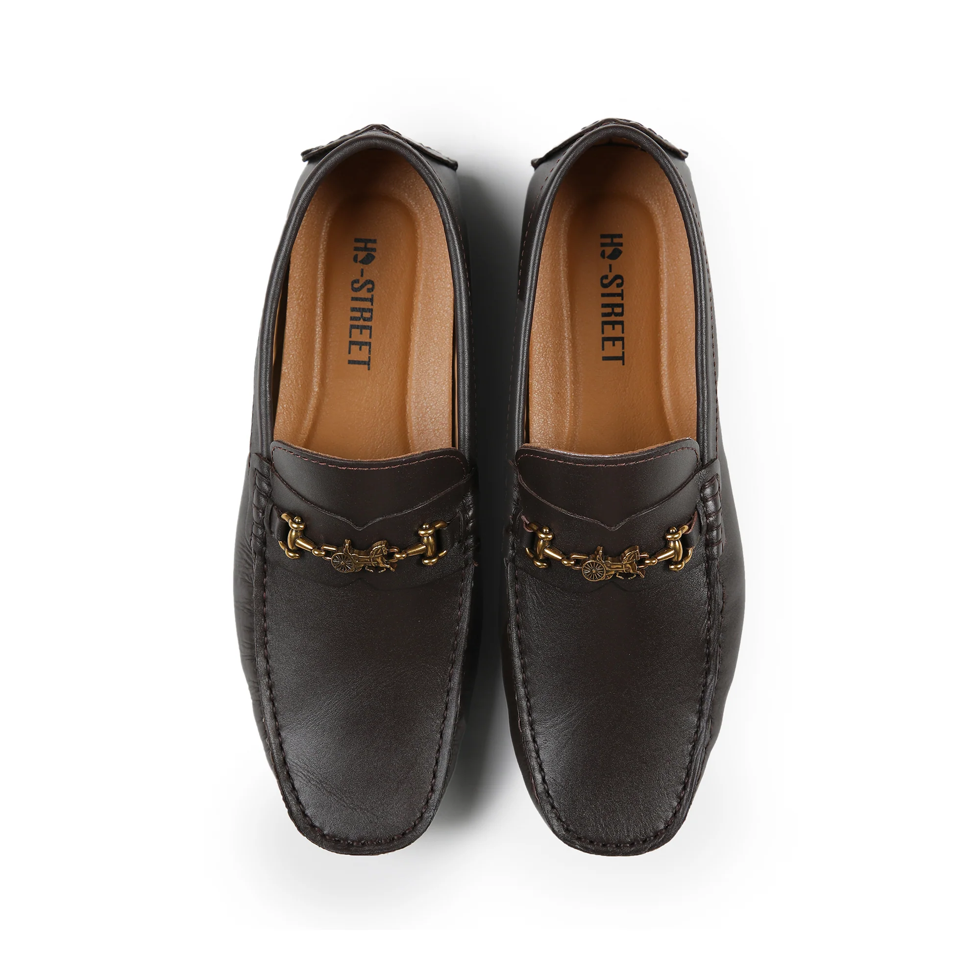 BROWN LEATHER BUCKLE MOCCASIN - Image 4