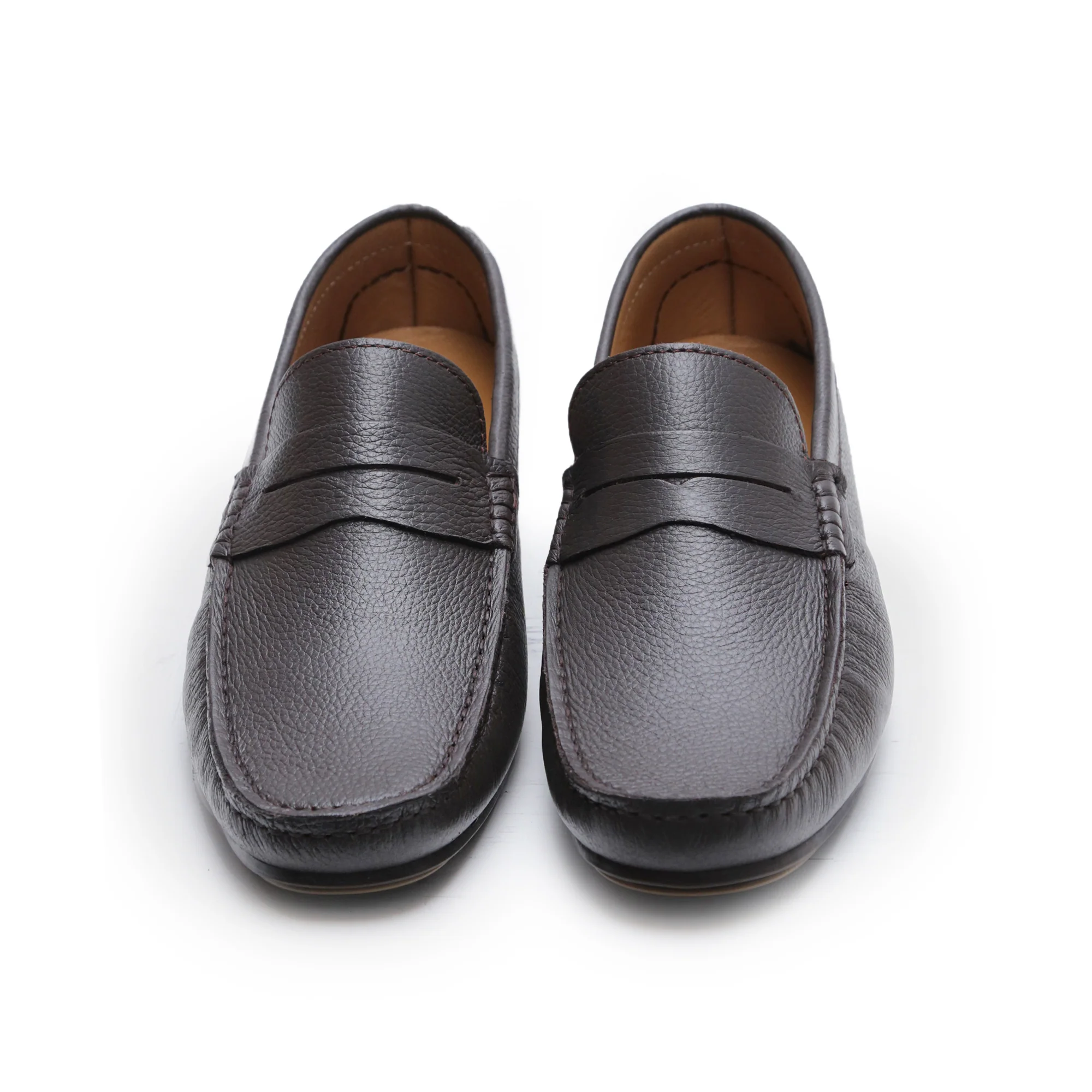 BROWN MILT LEATHER MOCCASIN - Image 2