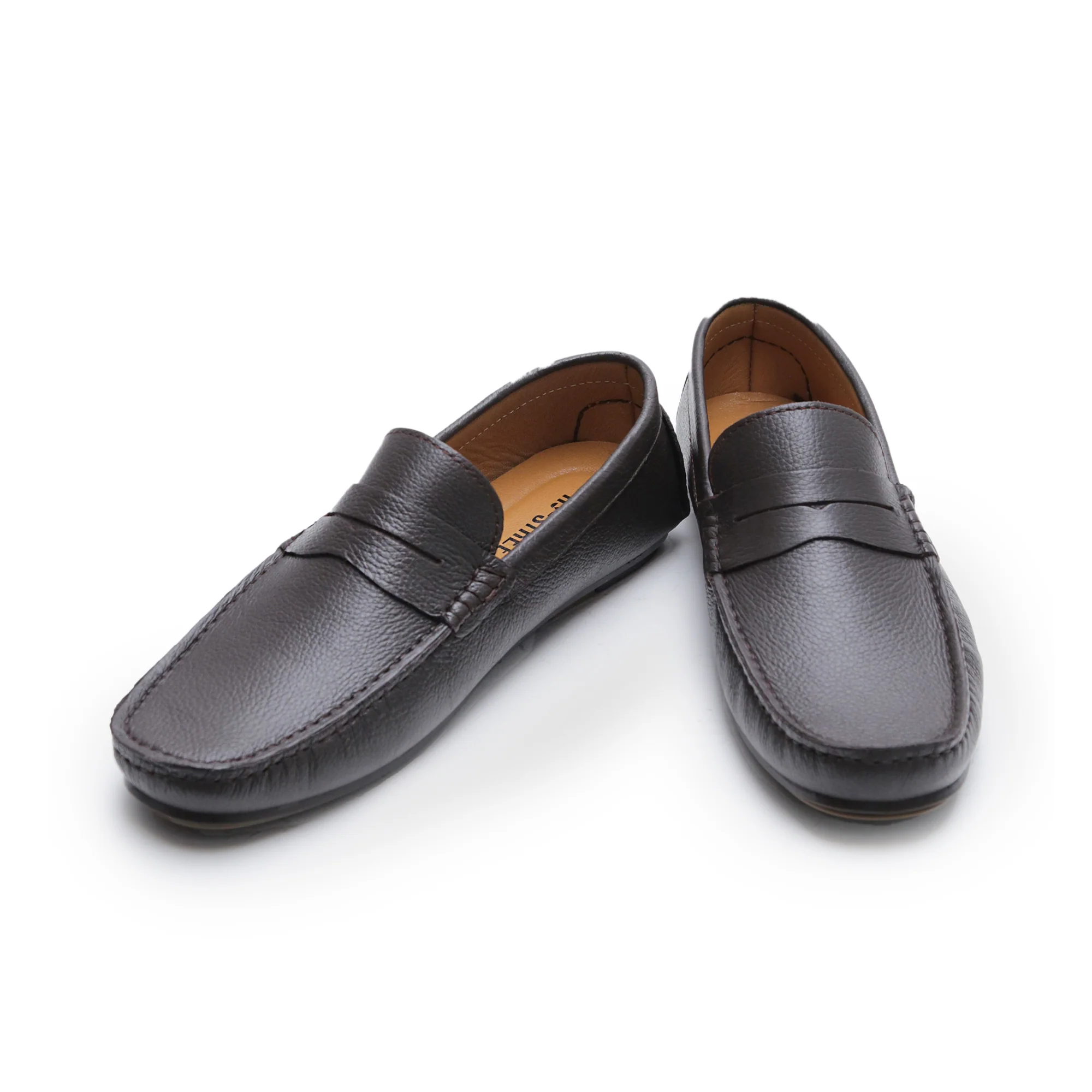 BROWN MILT LEATHER MOCCASIN - Image 5