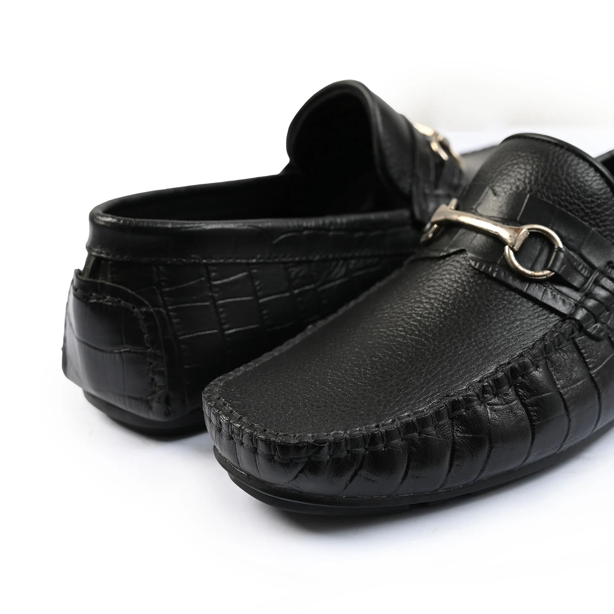 BLACK LEATHER MOCCASIN - Image 4