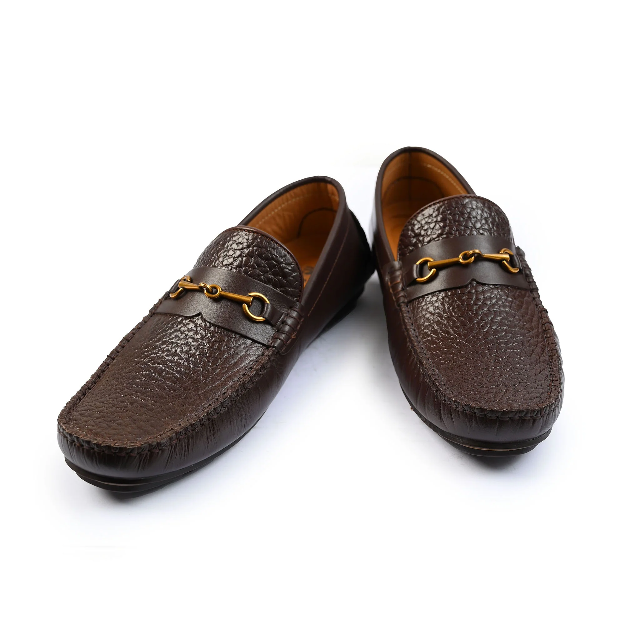 BLACK PEBLE GRAIN LEATHER MOCCASIN - Image 5