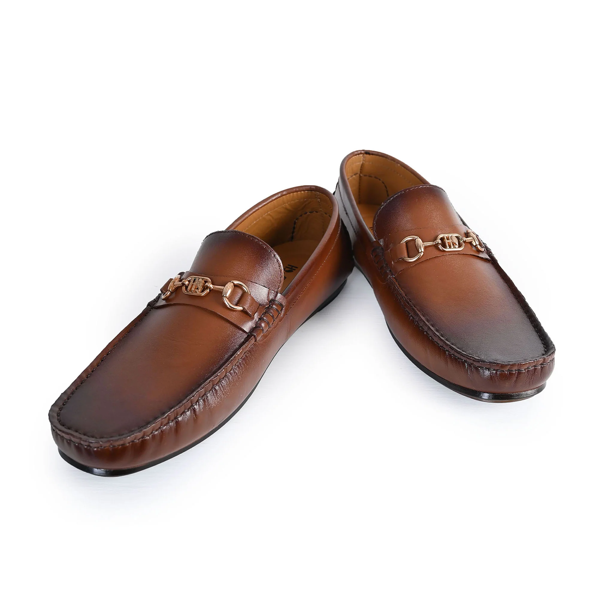 BROWN LEATHER BUCKLE MOCCASIN - Image 4