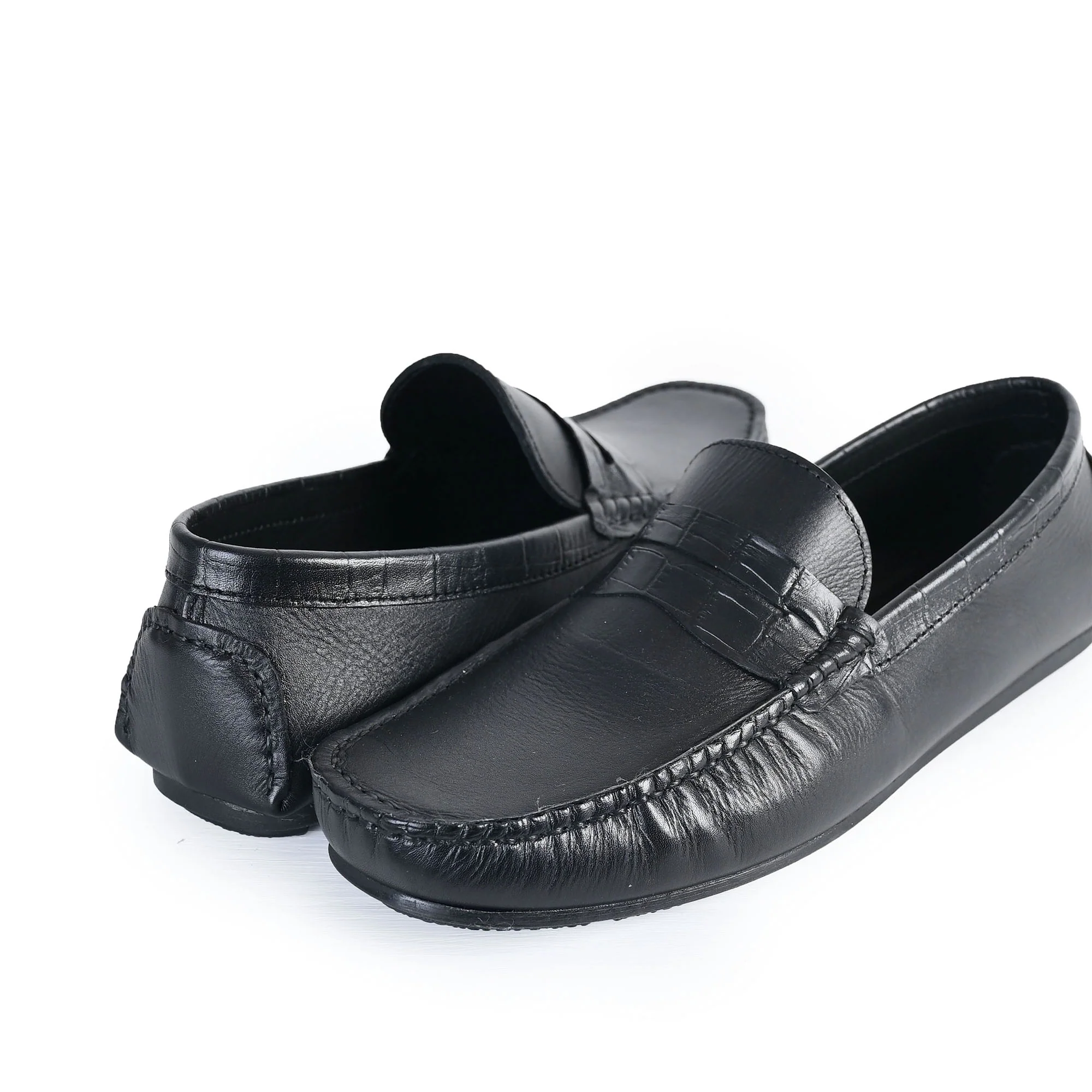 BLACK SOFT LEATHER COMFORT LOAFER - Image 3