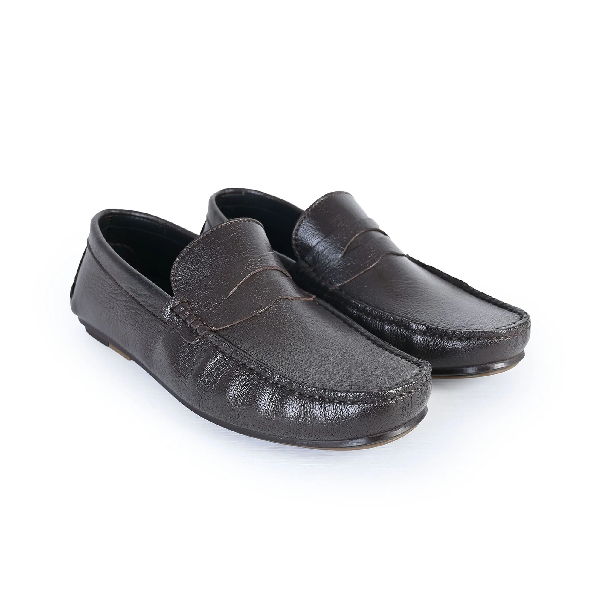 COFFEE SOFT LEATHER SHOES