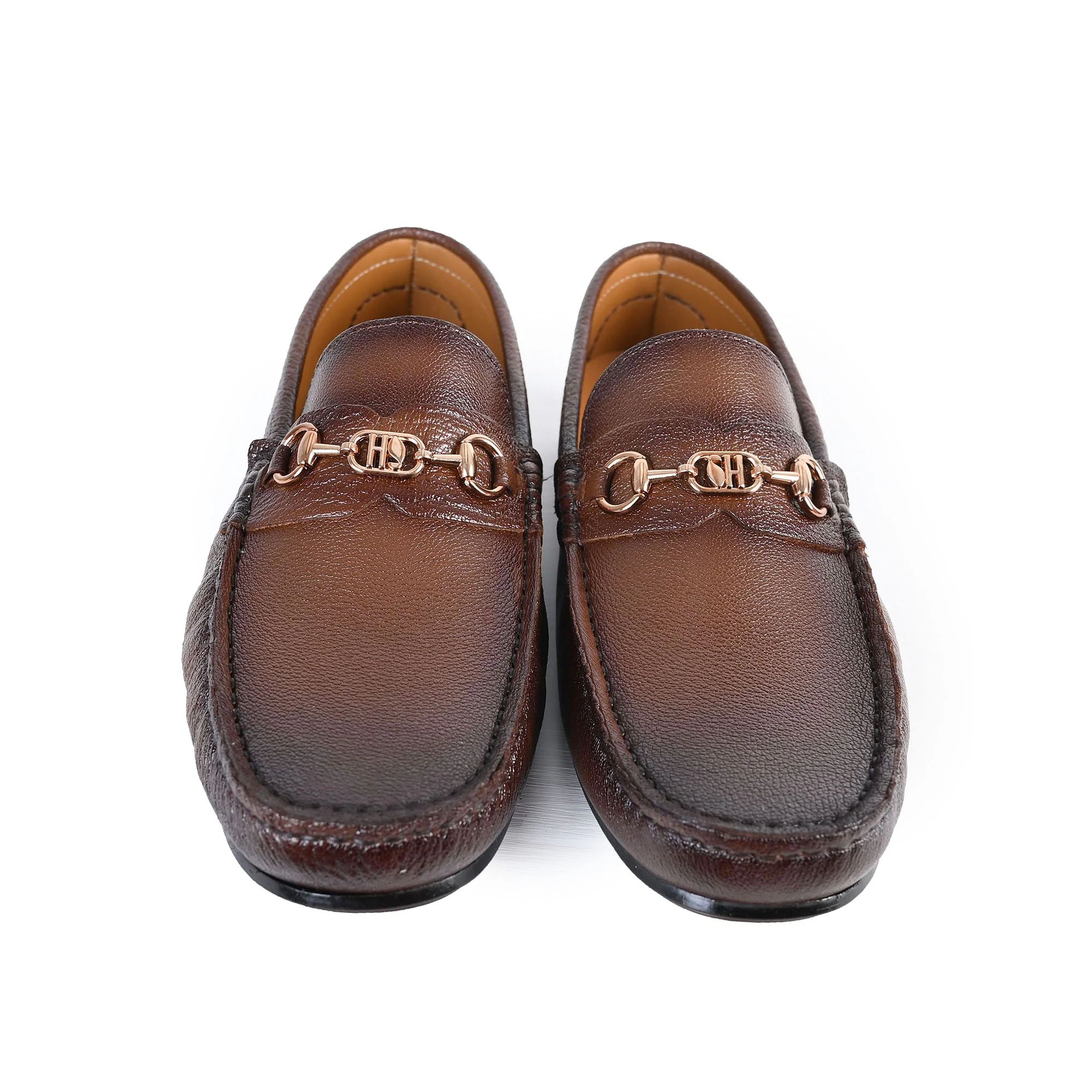 BROWN PEBBLE LEATHER MOCCASIN - Image 2