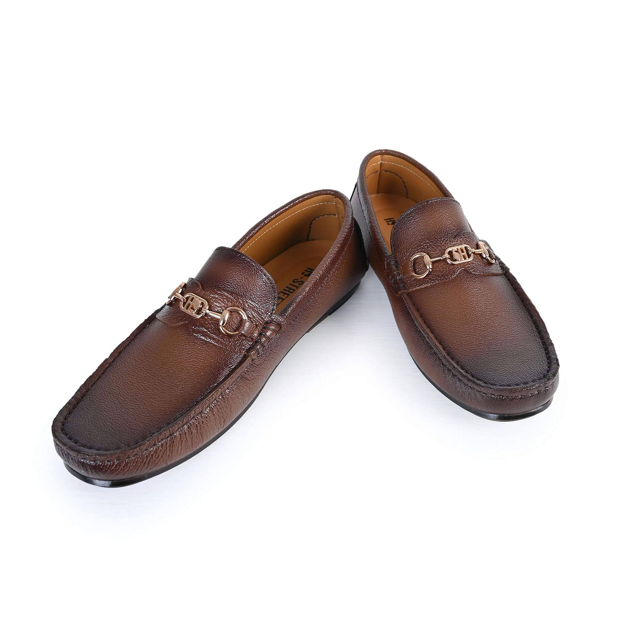 BROWN PEBBLE LEATHER MOCCASIN - Image 4