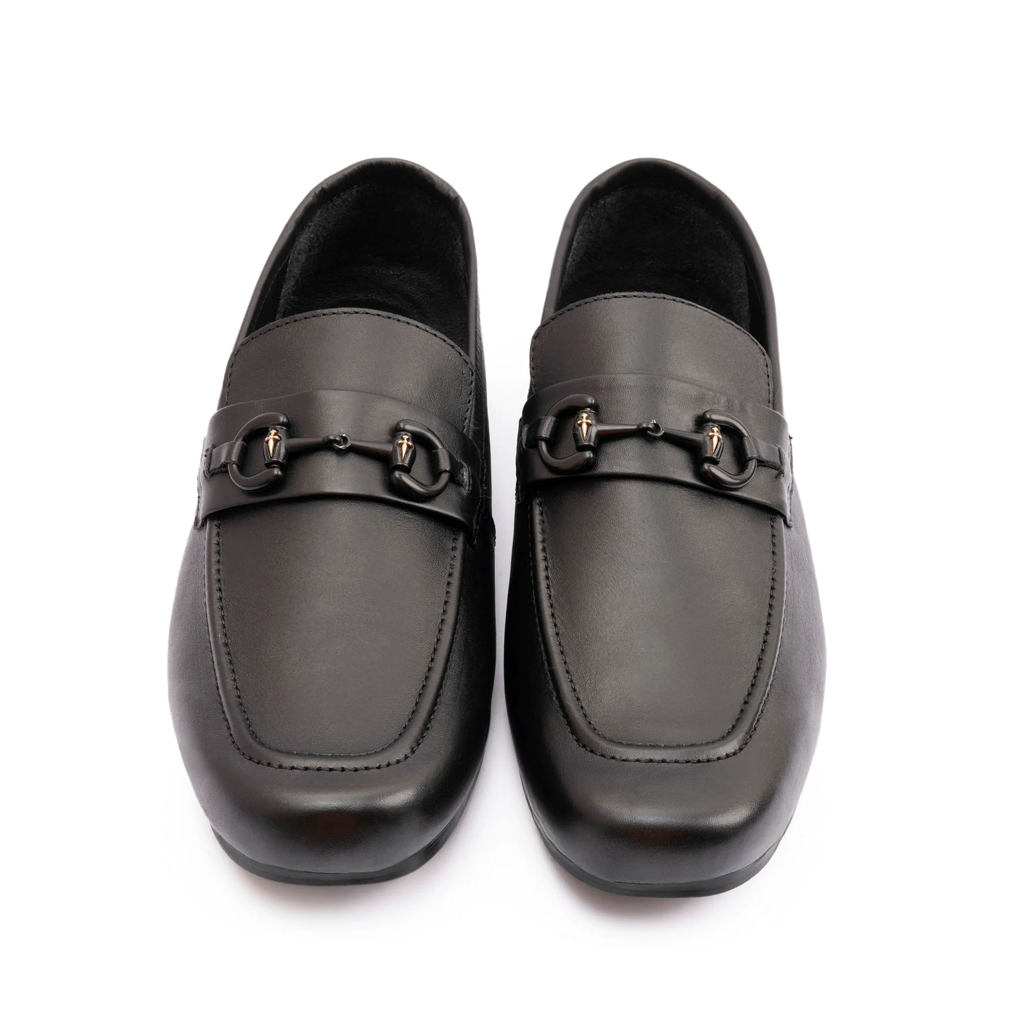 BLACK SOFT LEATHER MOCCASINS - Image 2