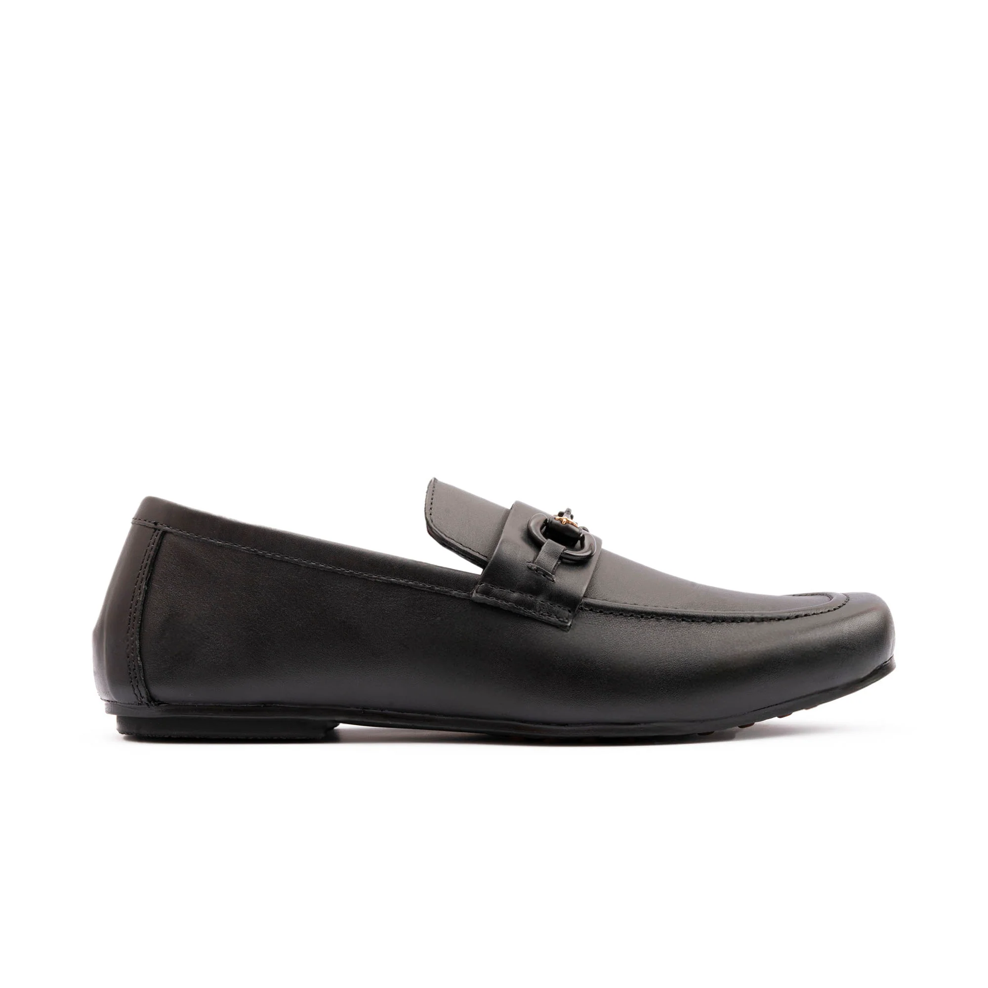 BLACK SOFT LEATHER MOCCASINS - Image 3