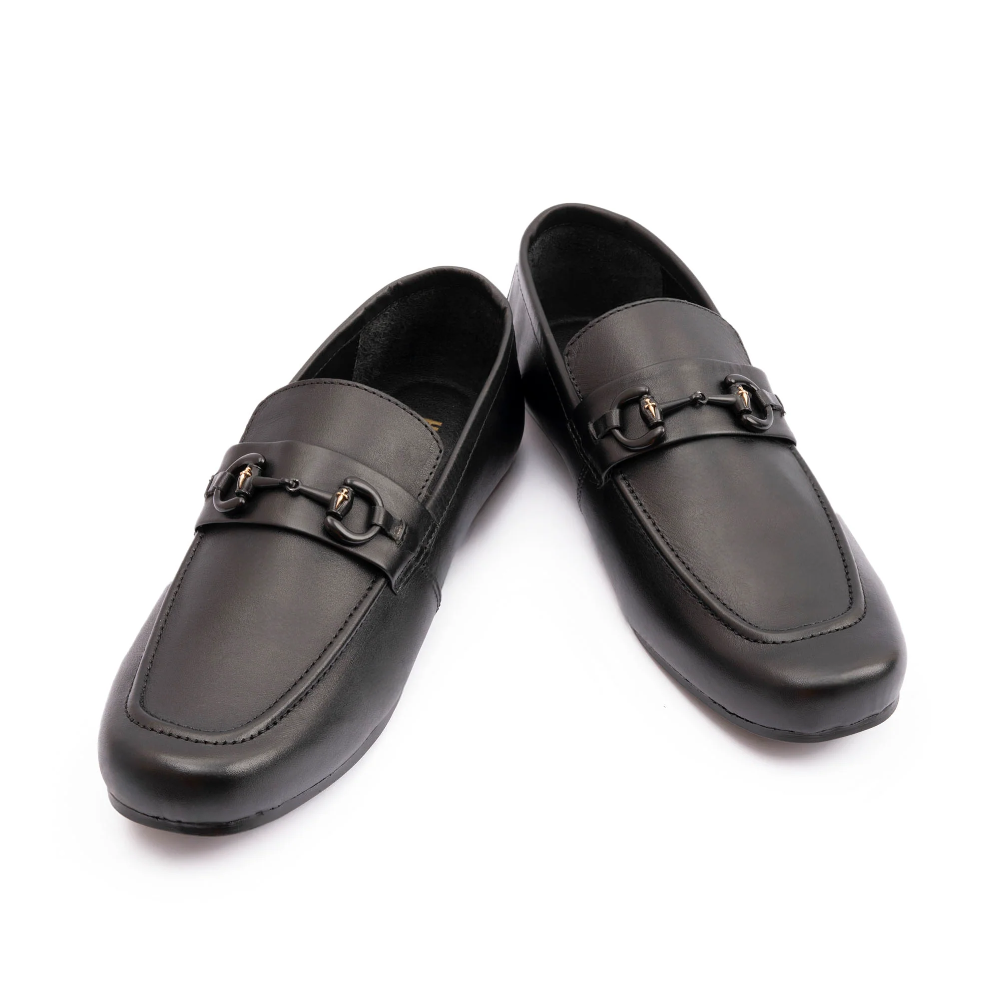 BLACK SOFT LEATHER MOCCASINS - Image 5