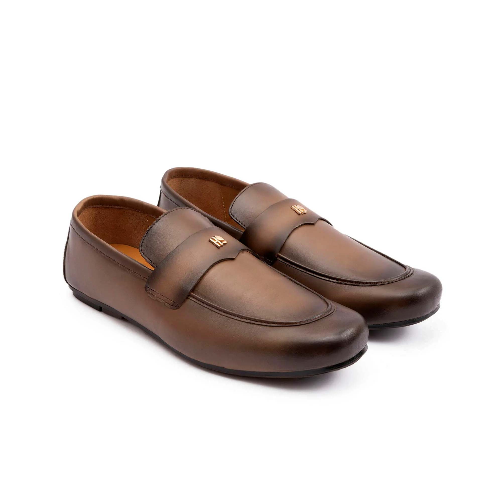 SOFT LEATHER SHADED TOE MOCCASINS