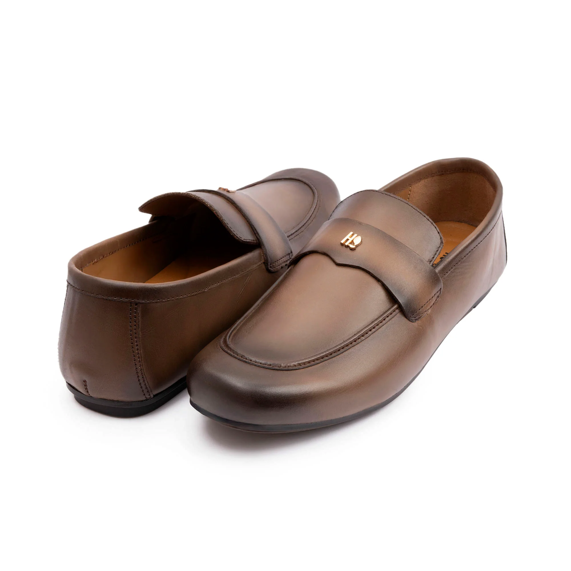SOFT LEATHER SHADED TOE MOCCASINS - Image 5