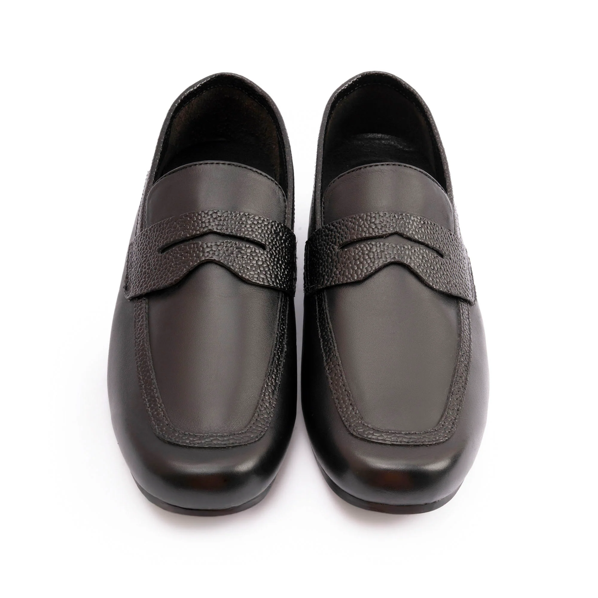 BLACK ANILINE LEATHER MOCCASIN - Image 2