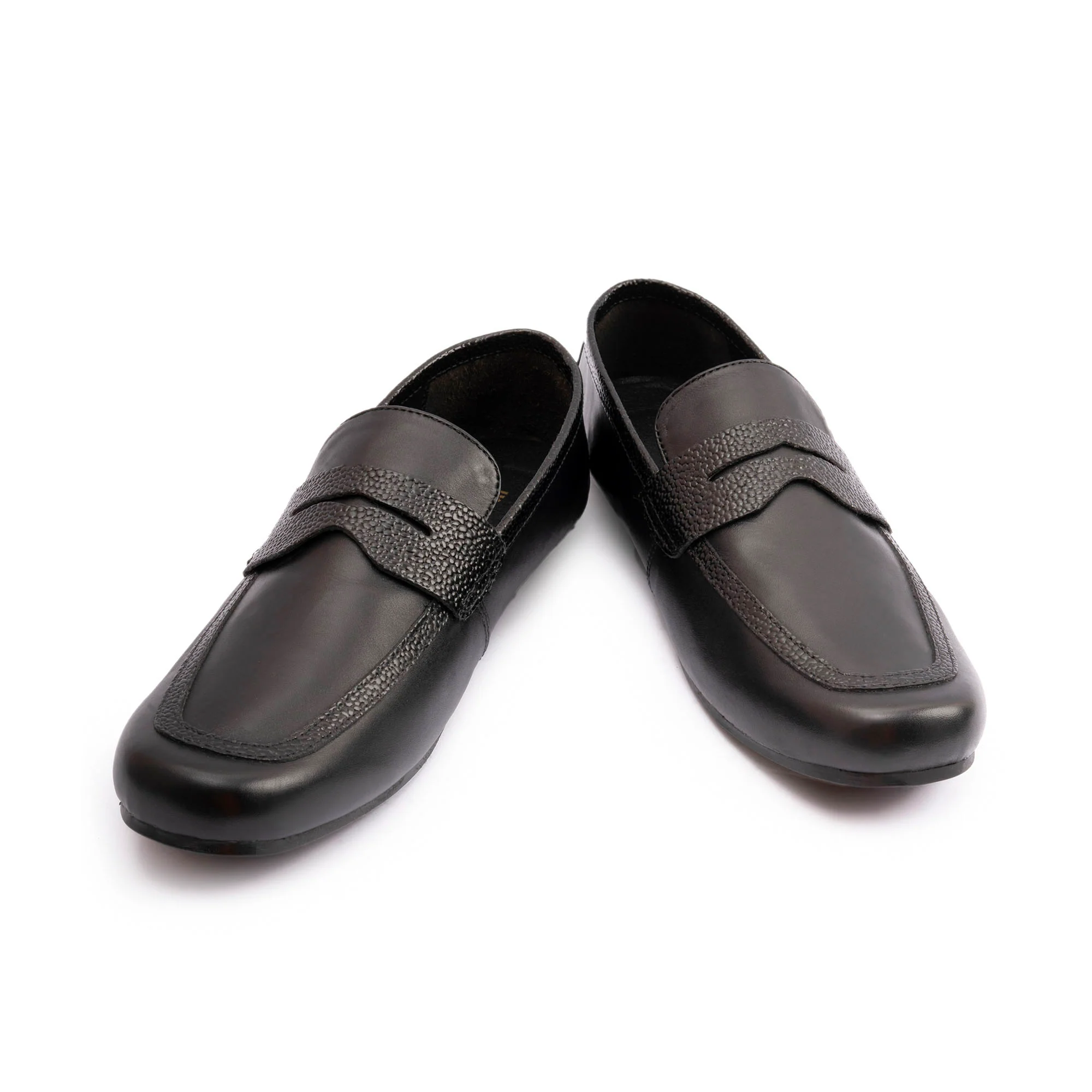BLACK ANILINE LEATHER MOCCASIN - Image 4