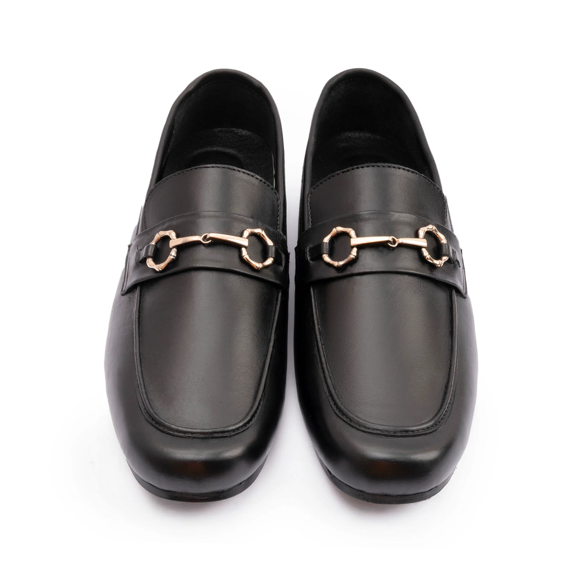 BLACK LEATHER CLASSIC MOCCASINS - Image 2