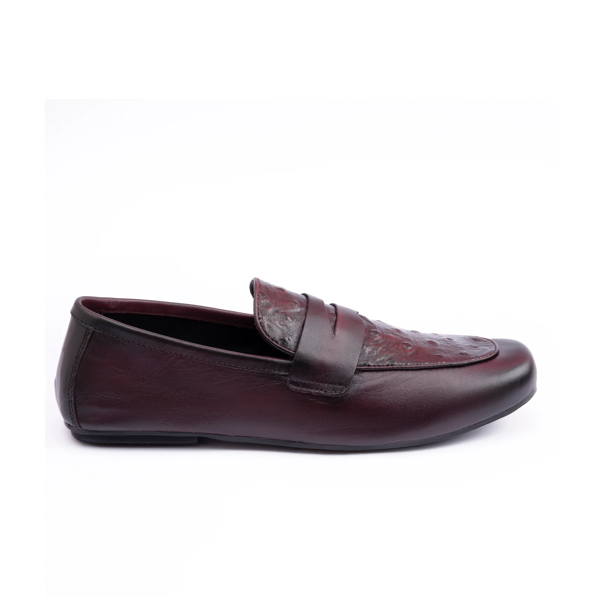 OSTRICH LEATHER TEXTURED MOCCASIN - Image 3