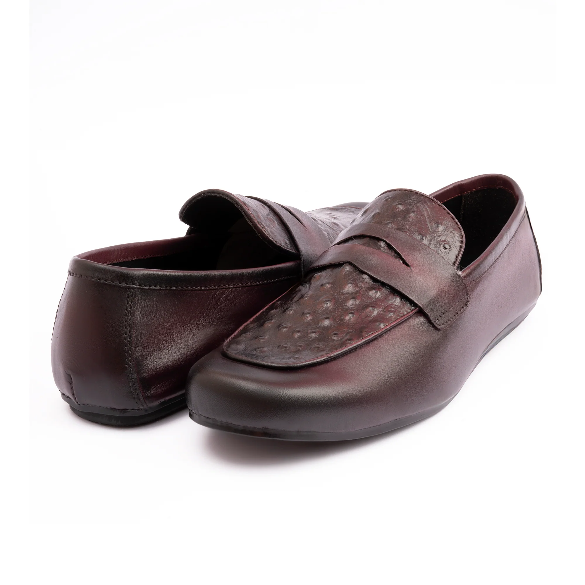 OSTRICH LEATHER TEXTURED MOCCASIN - Image 4