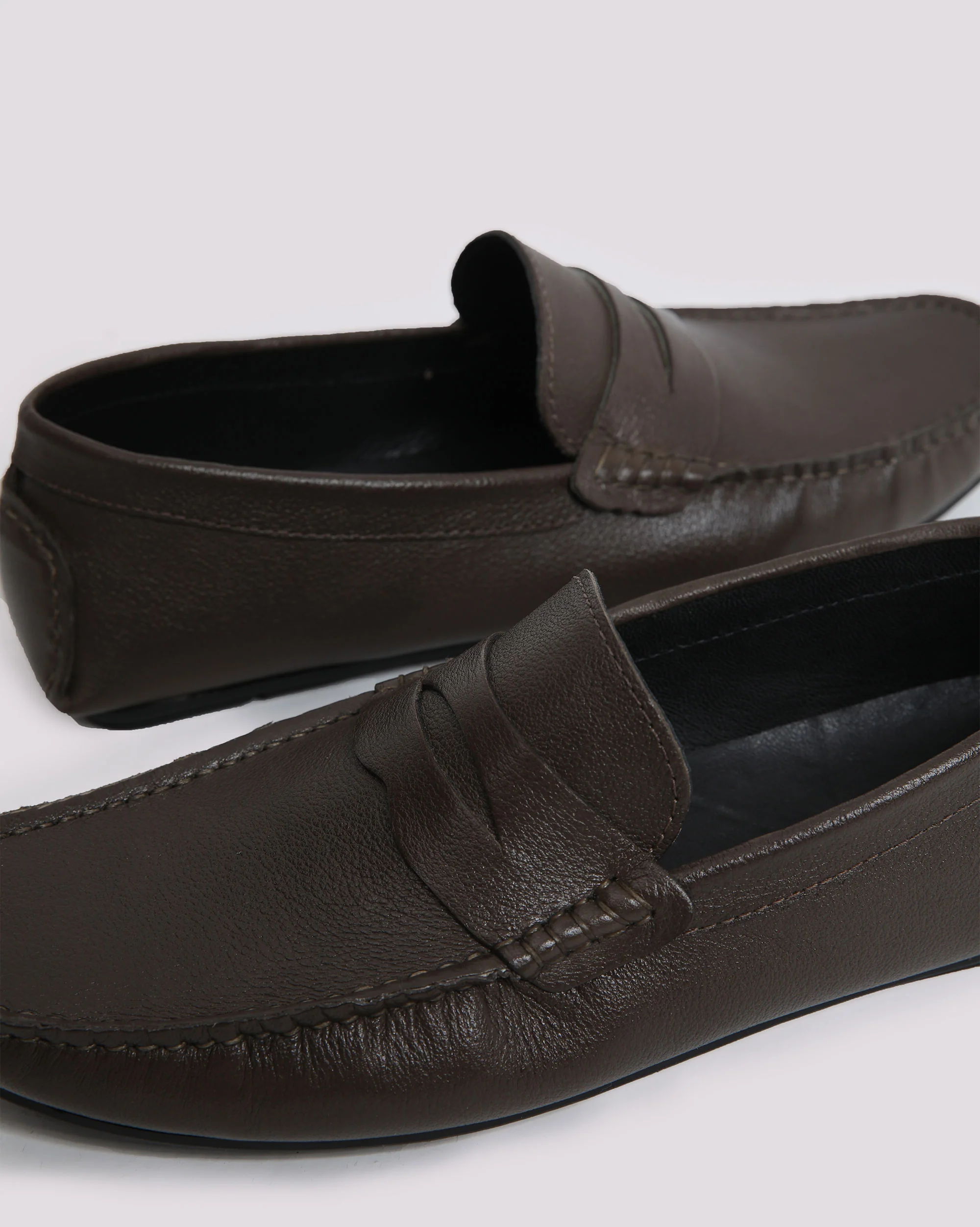 OLIVE MILT LEATHER MOCASSIN - Image 4