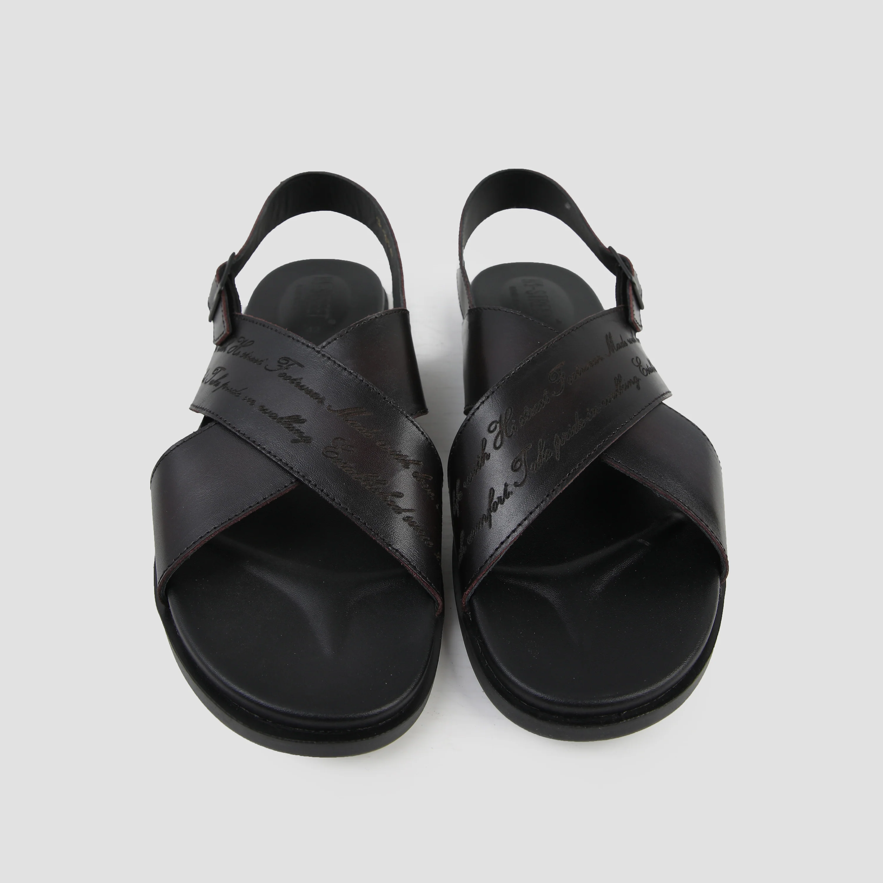 CROSS STRIPE LEATHER SANDAL - Image 4