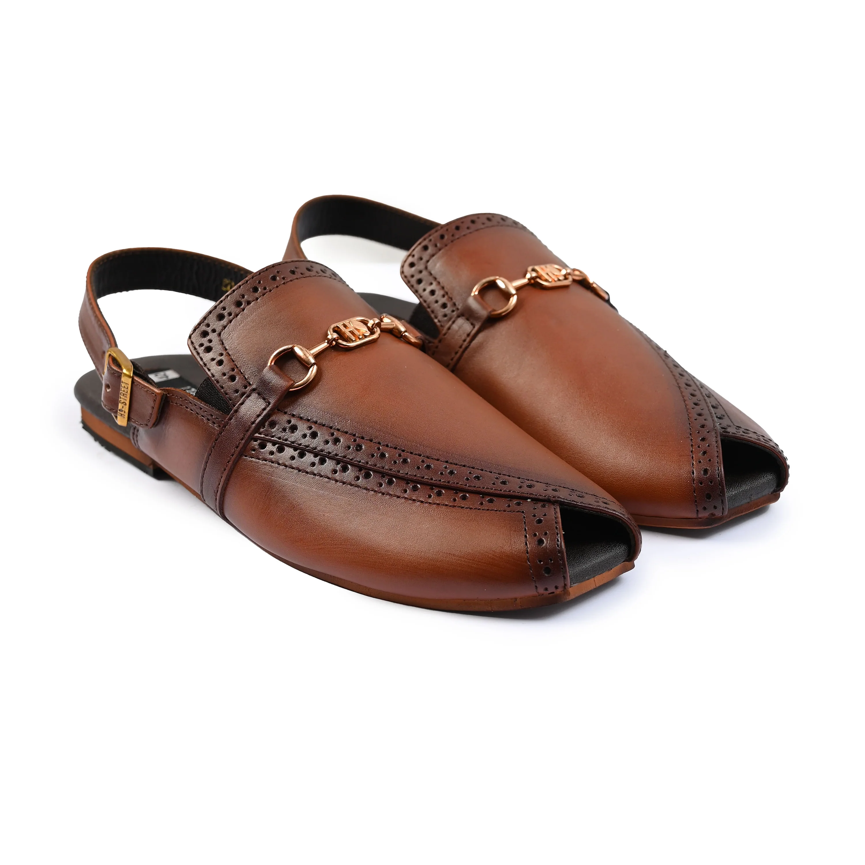 TWO TONE LEATHER SANDAL