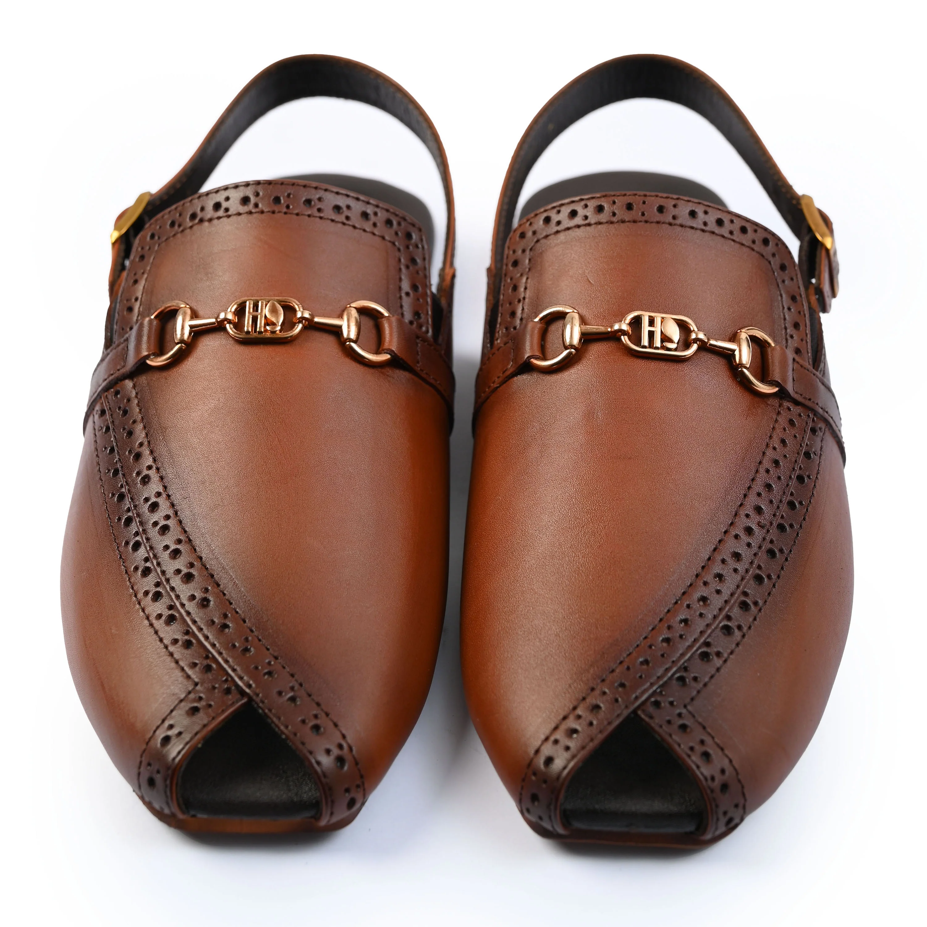 TWO TONE LEATHER SANDAL - Image 2