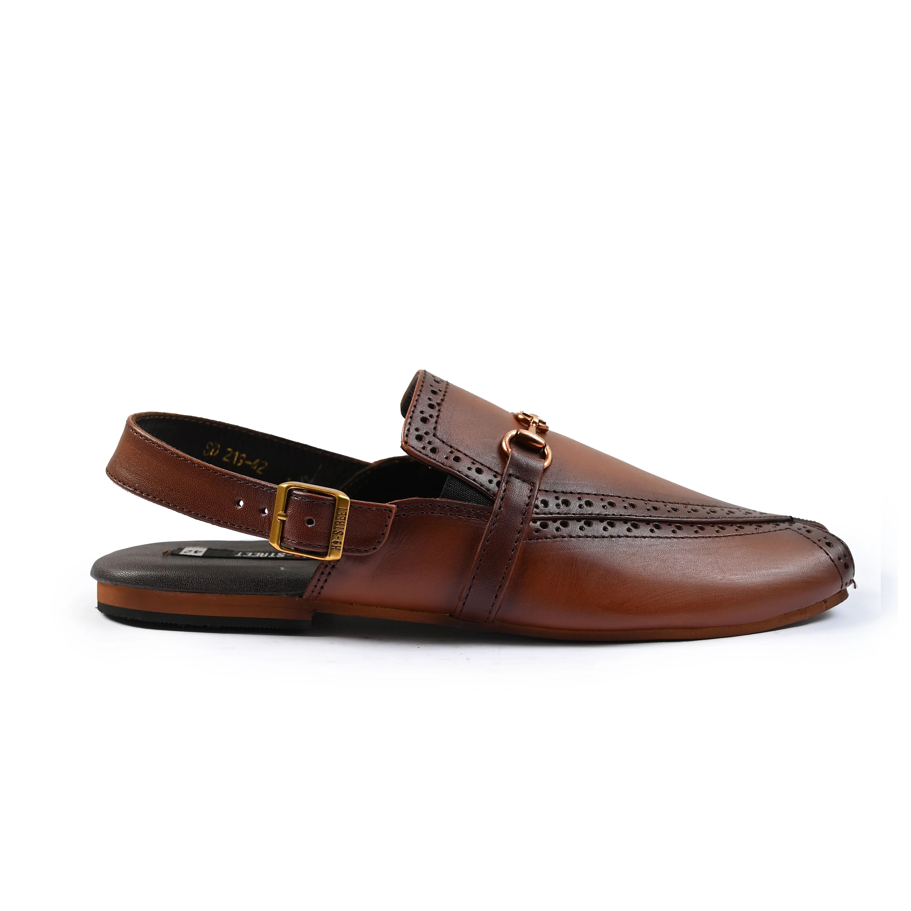 TWO TONE LEATHER SANDAL - Image 3