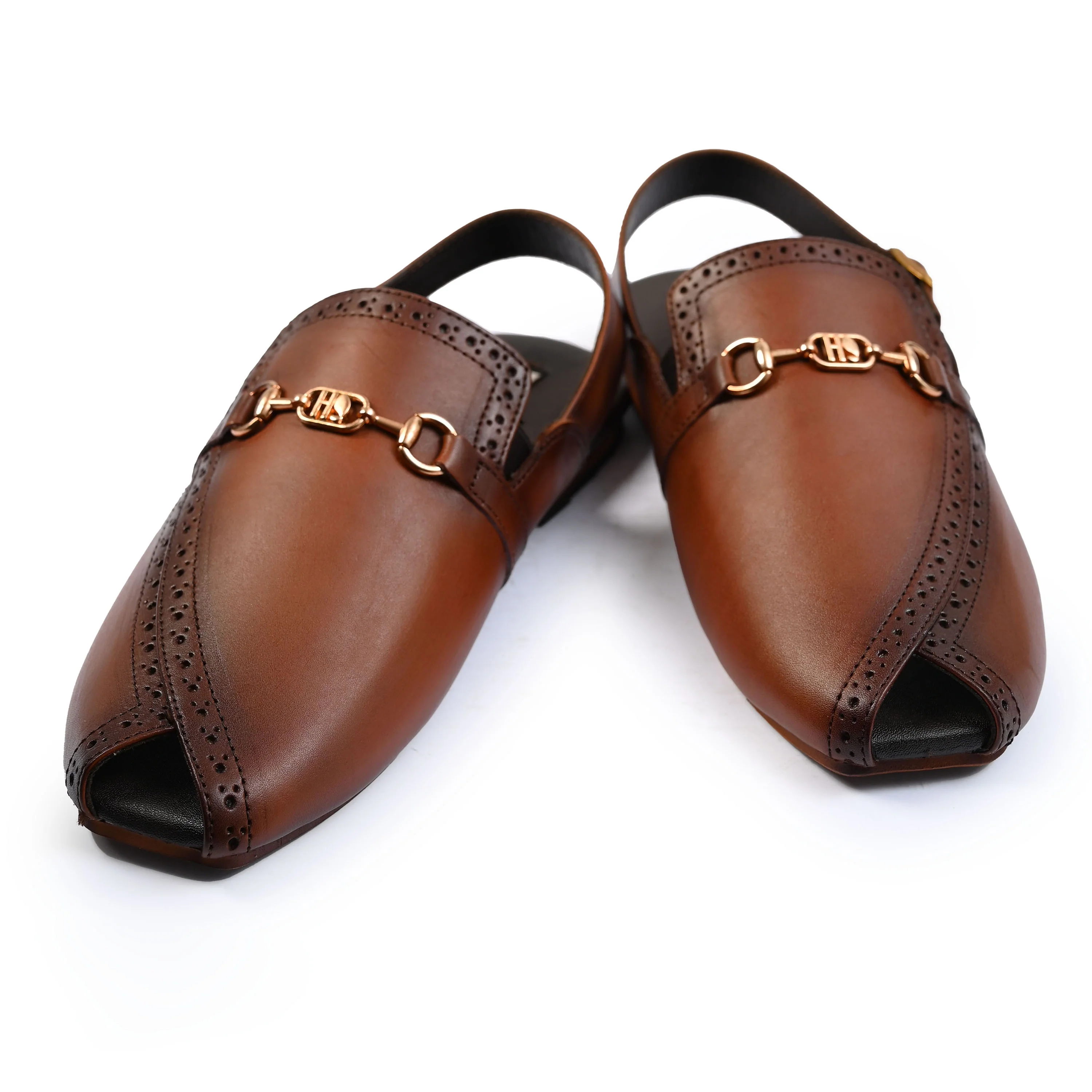 TWO TONE LEATHER SANDAL - Image 5