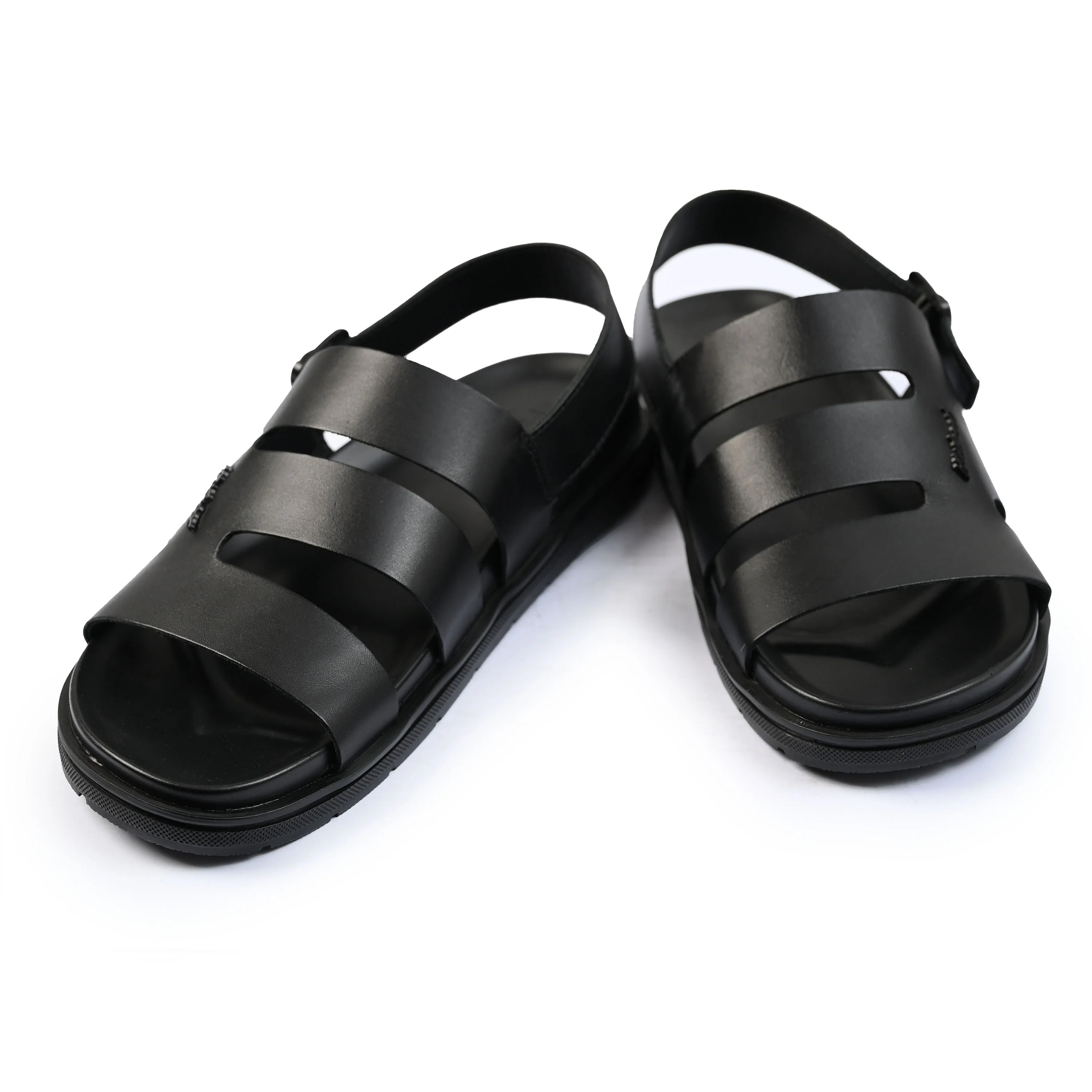 BLACK ANILINE LEATHER SANDAL - Image 5