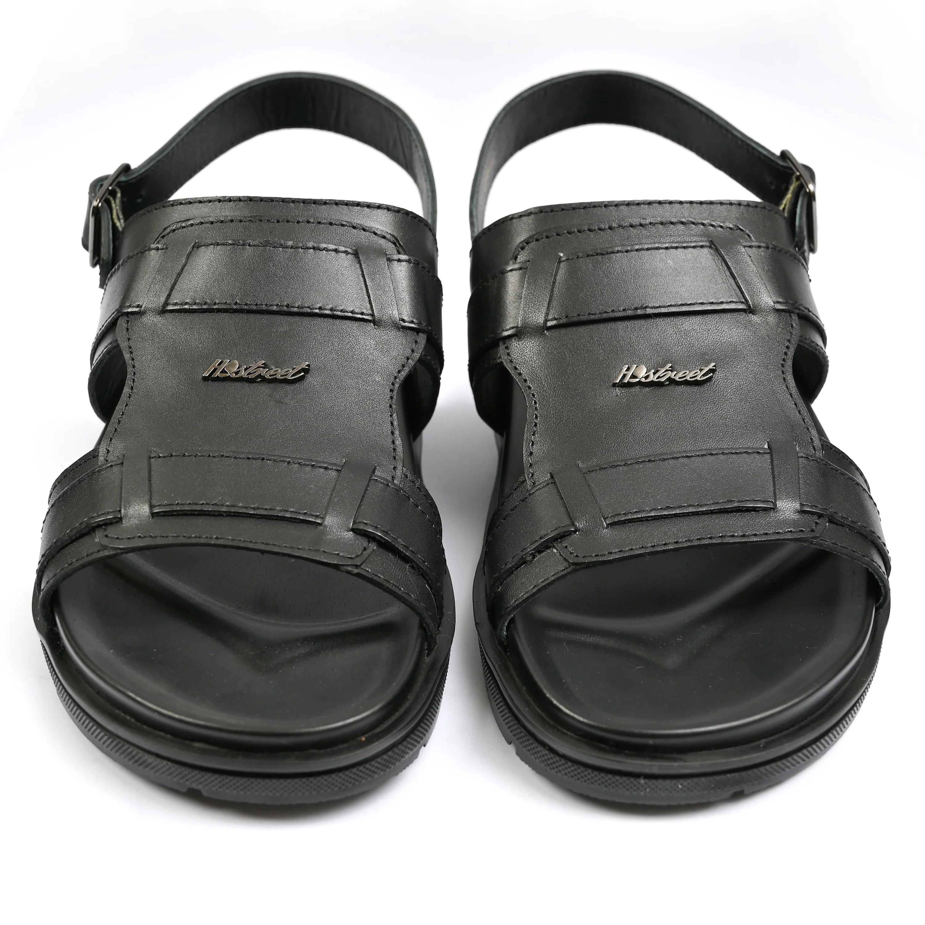 BLACK LEATHER EVA SANDAL - Image 2