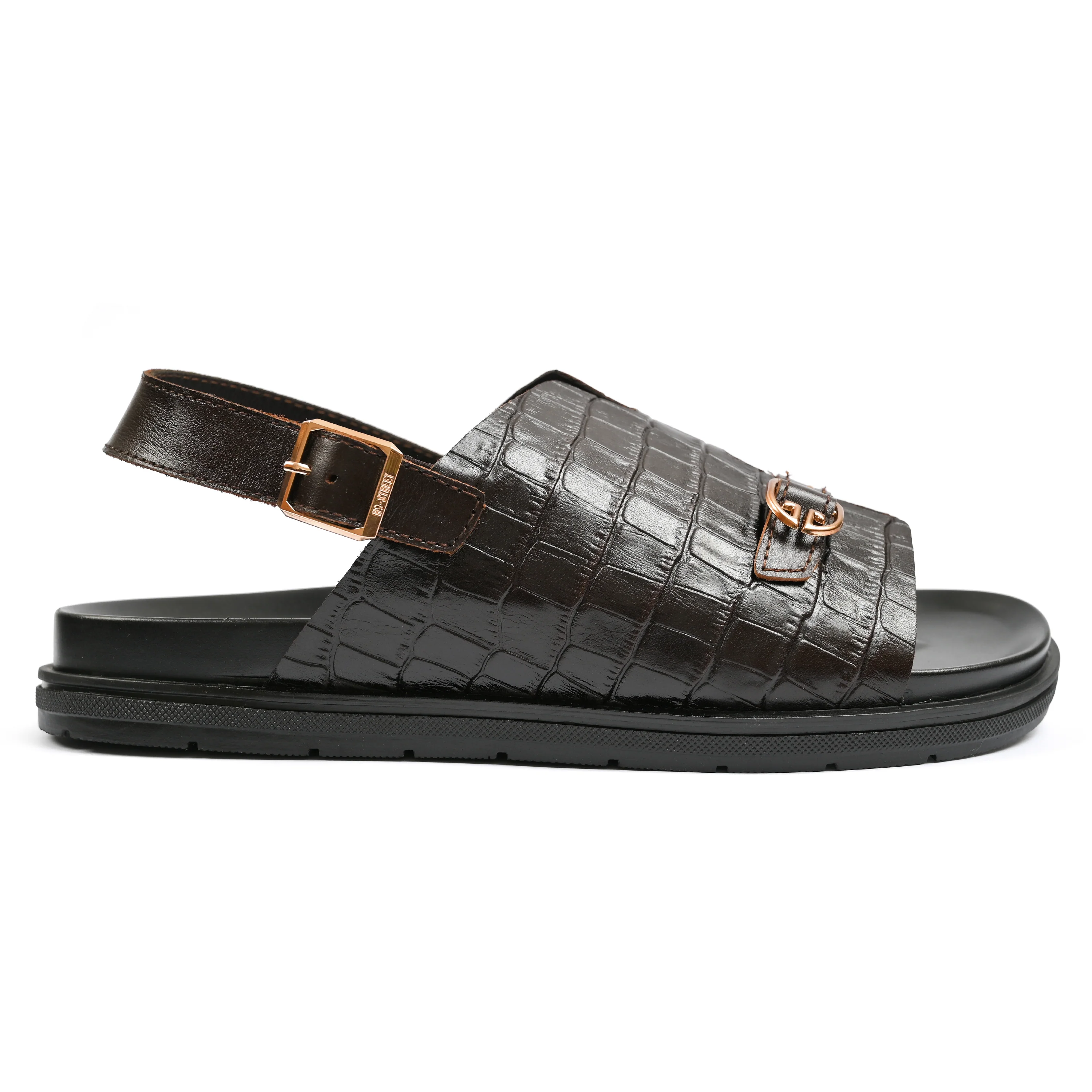 BROWN LEATHER EVA SANDAL - Image 3
