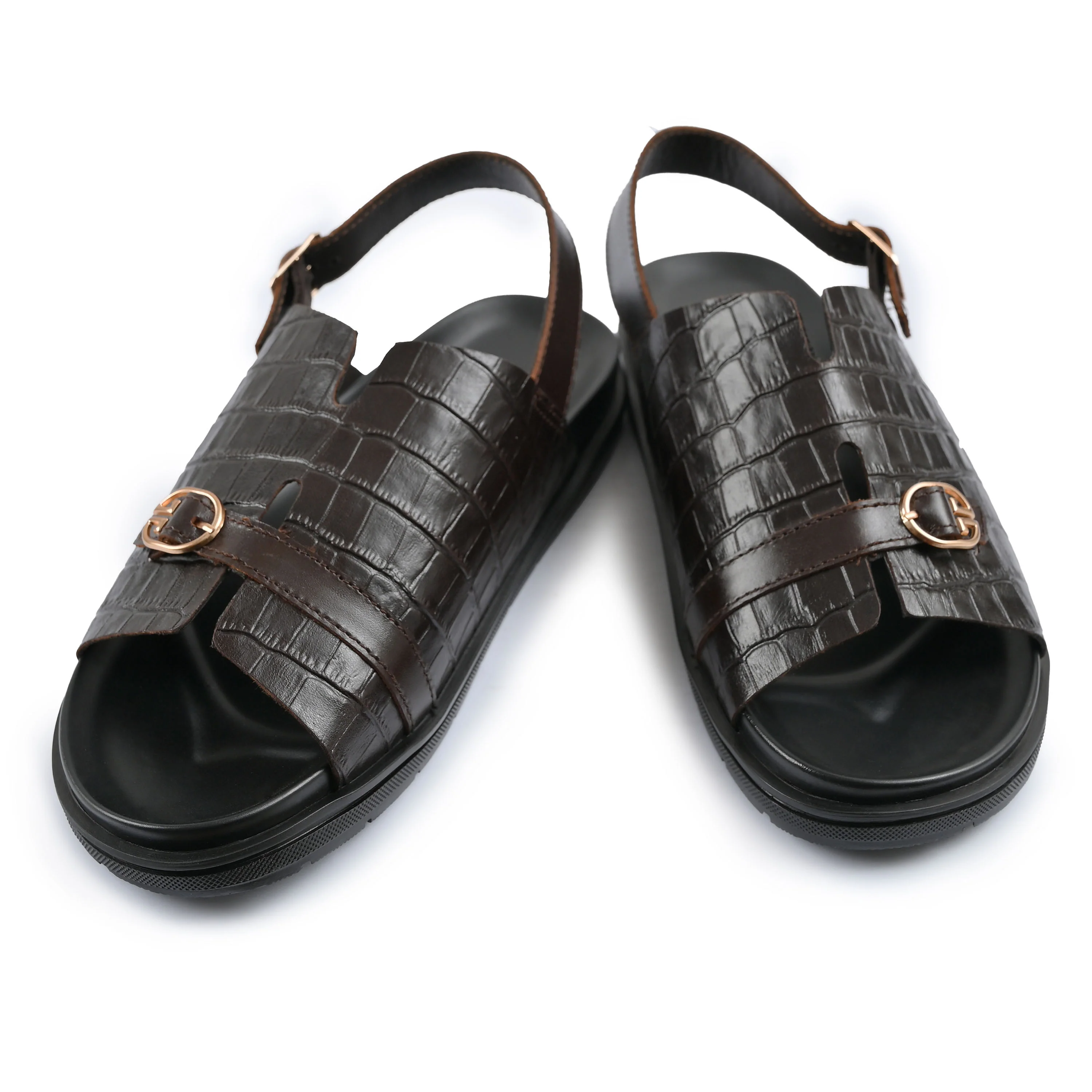 BROWN LEATHER EVA SANDAL - Image 5