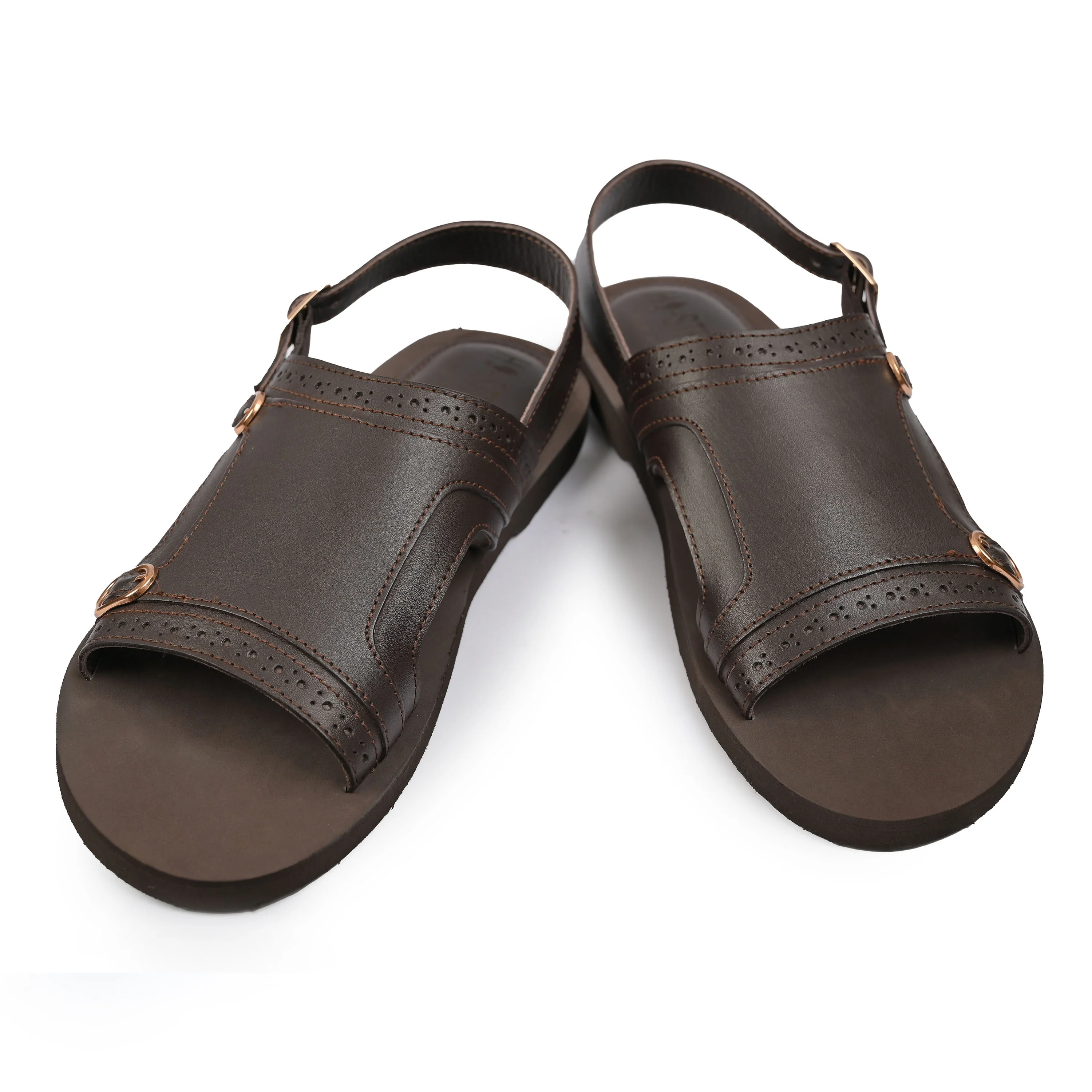 DOUBLE BUCKLE LEATHER SANDAL - Image 5