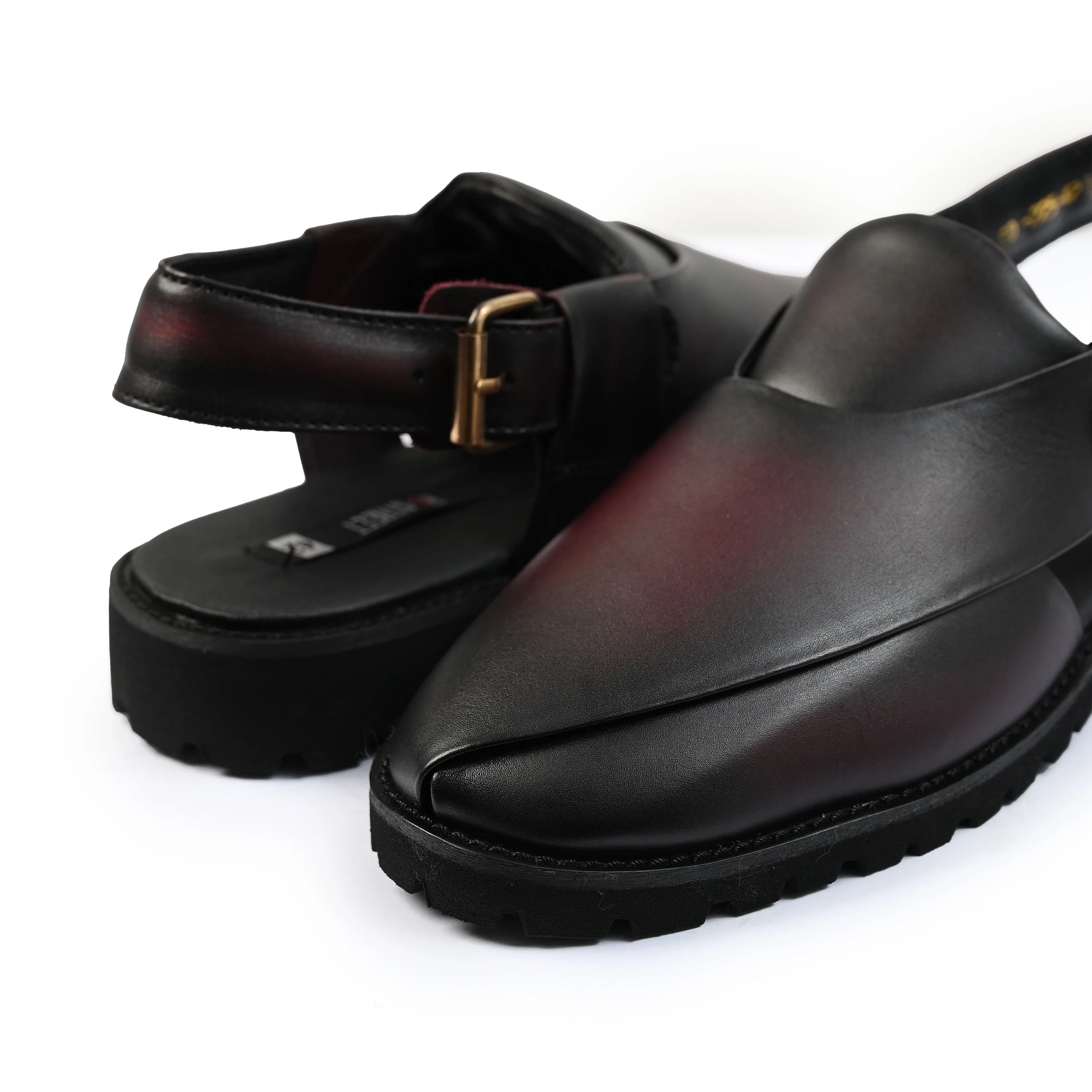 TWO TONE LEATHER SANDAL - Image 3