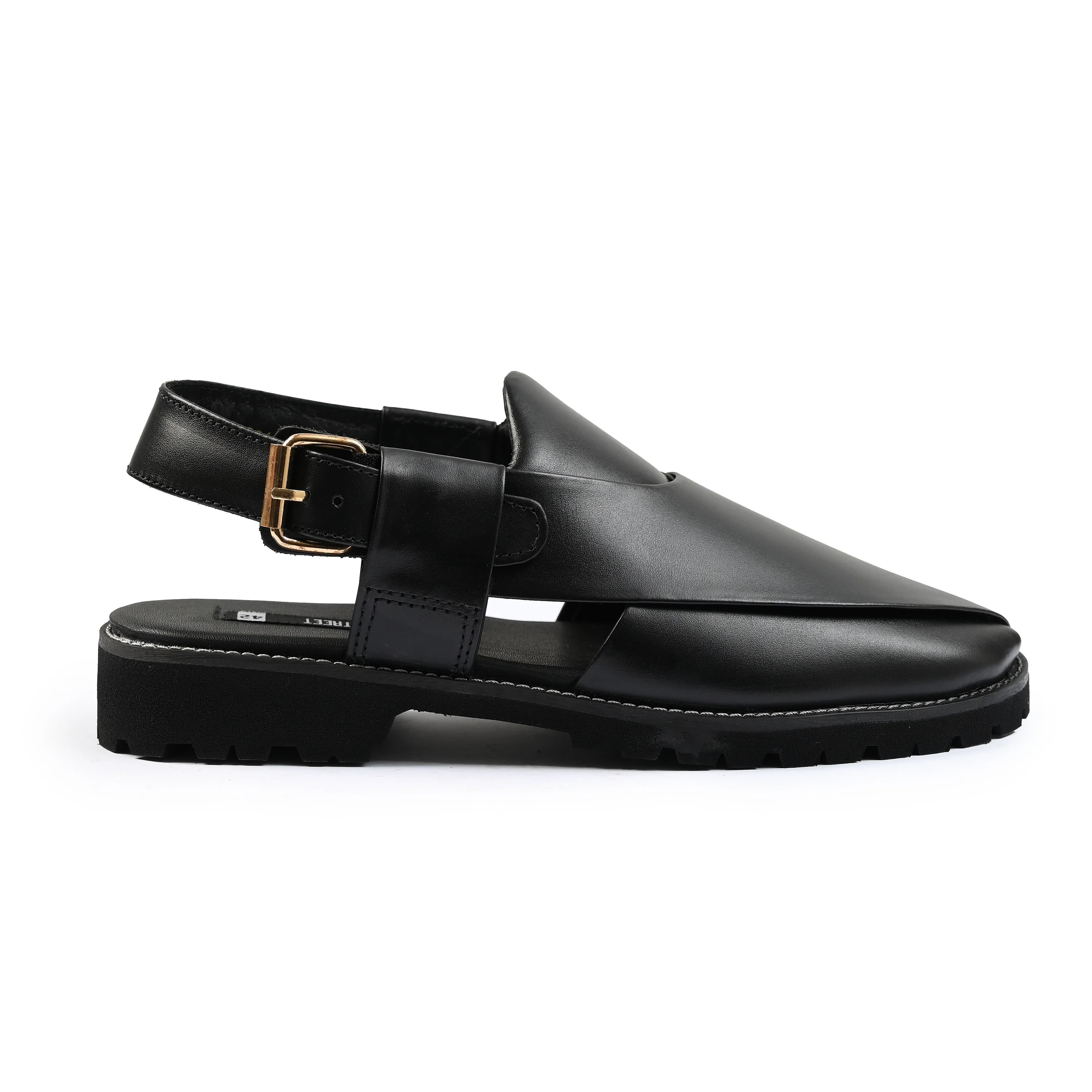 TWO TONE LEATHER SANDAL - Image 4