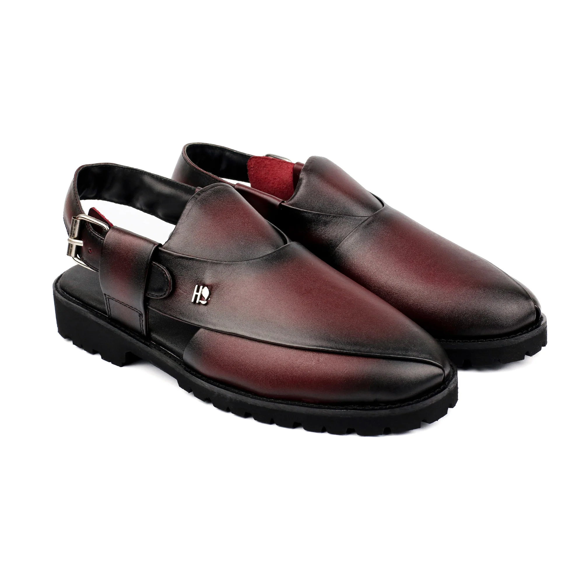 TWO TONE LEATHER SANDAL