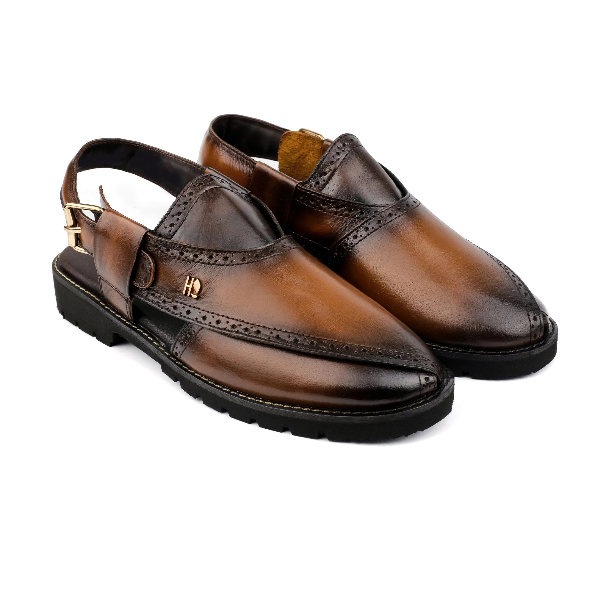 TWO TONE LEATHER SANDAL - Image 2